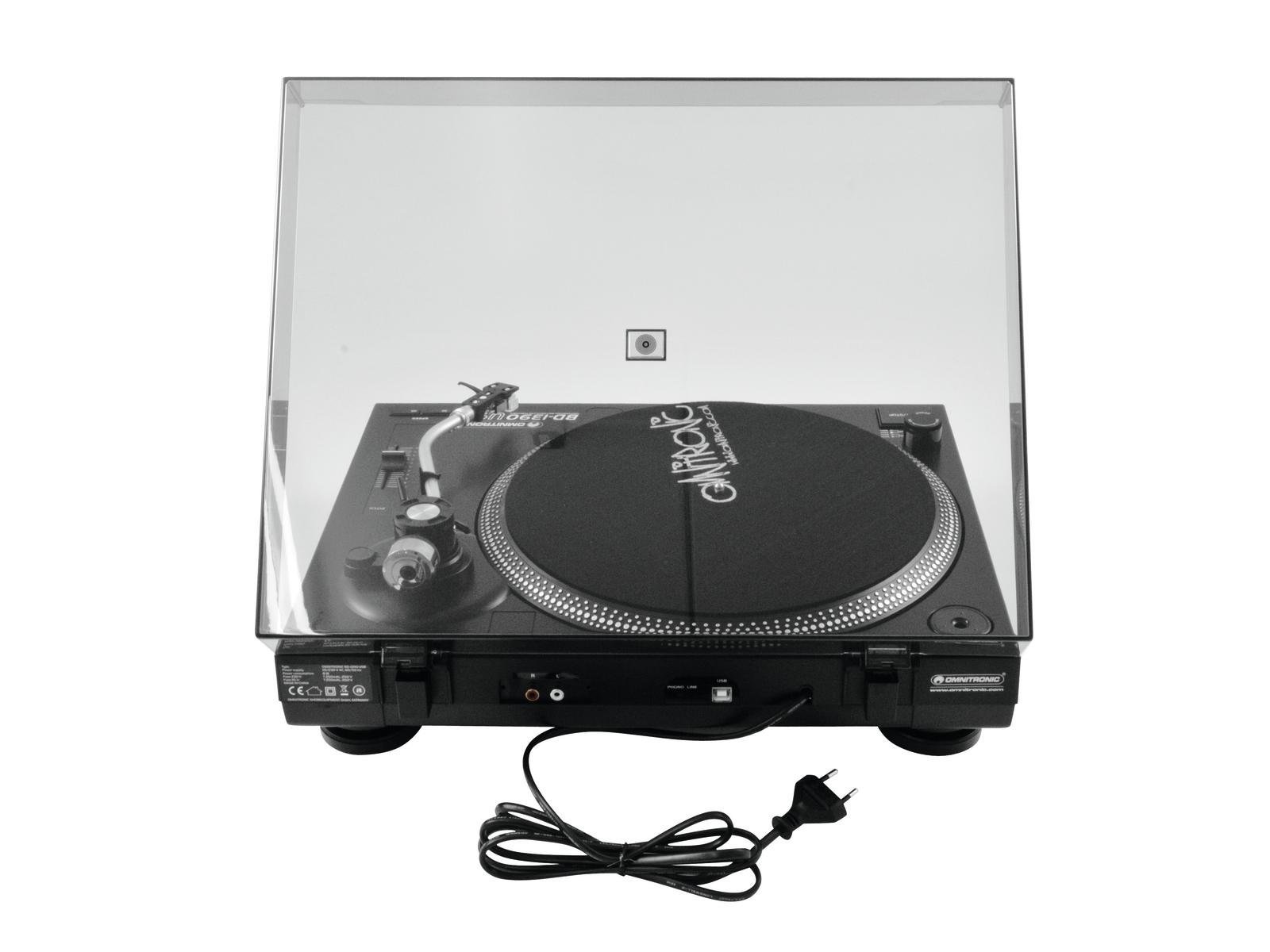 omnitronic-bd-1390-usb-plattenspieler-schwarz-riemenantrieb-dj-turntable-mit-usb image 5