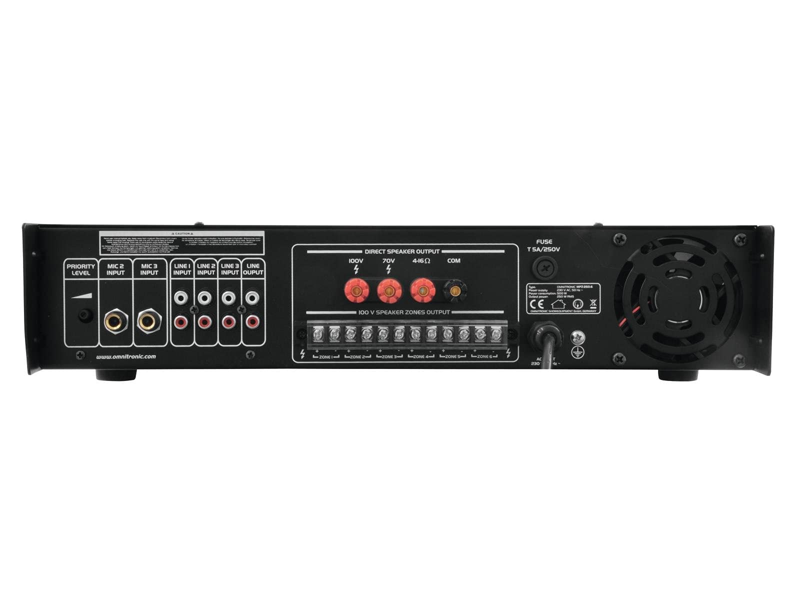 omnitronic-mpz-250-6-6-zonen-ela-mischverst-rker-250-w image 6