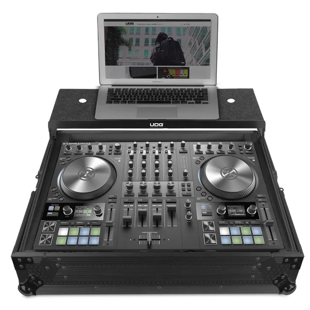 udg-ultimate-flight-case-ni-traktor-kontrol-s4-mk3-black-plus-mit-laptop-shelf image 1