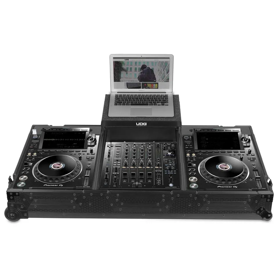 udg-ultimate-flight-case-set-f-r-pioneer-dj-cdj-3000-djm-a9-black-plus-mit-lapto image 1