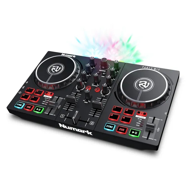 numark-party-mix-ii-dj-controller-mit-led-lightshow-und-audio-interface image 1