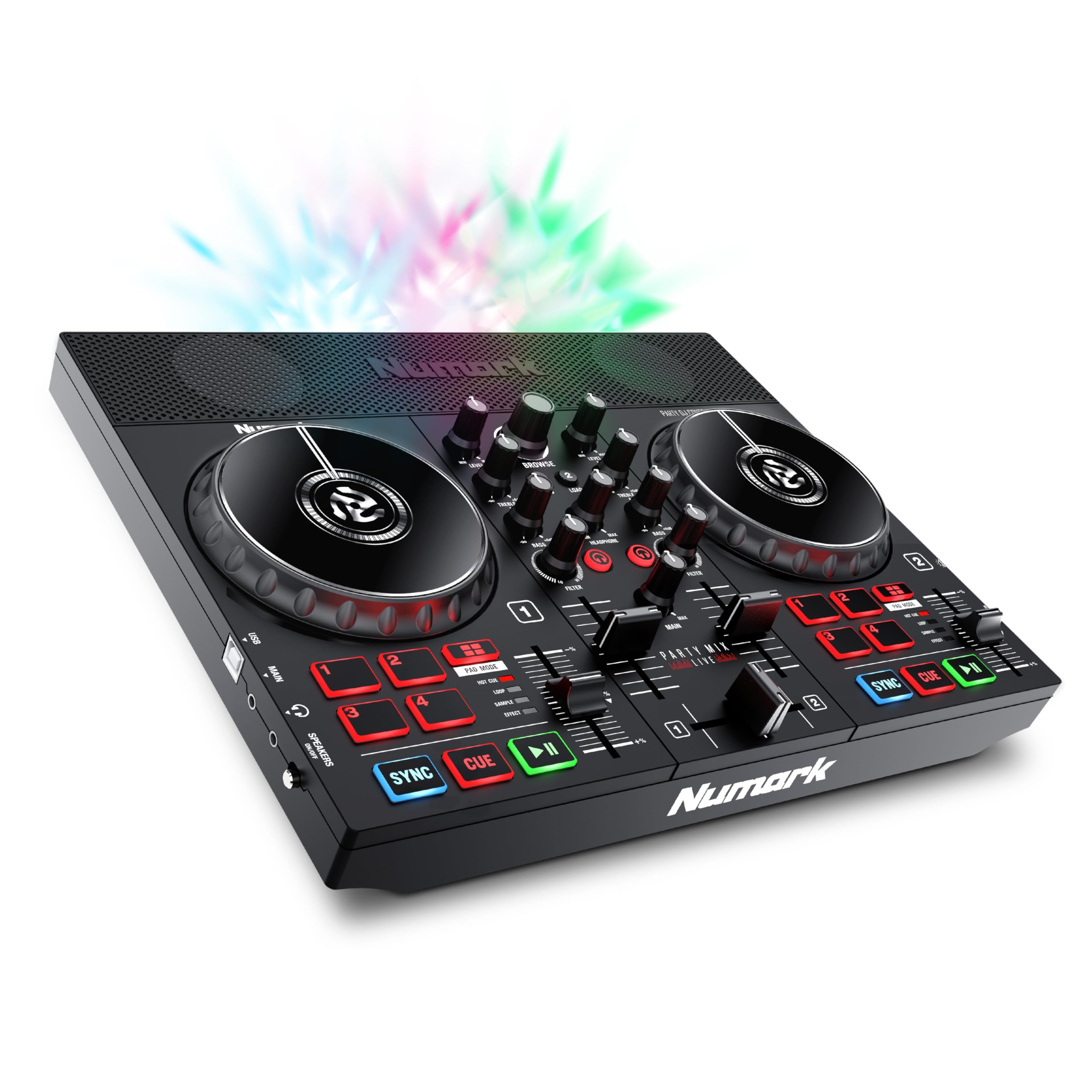 numark-party-mix-ii-dj-controller-mit-led-lightshow-und-audio-interface image 8