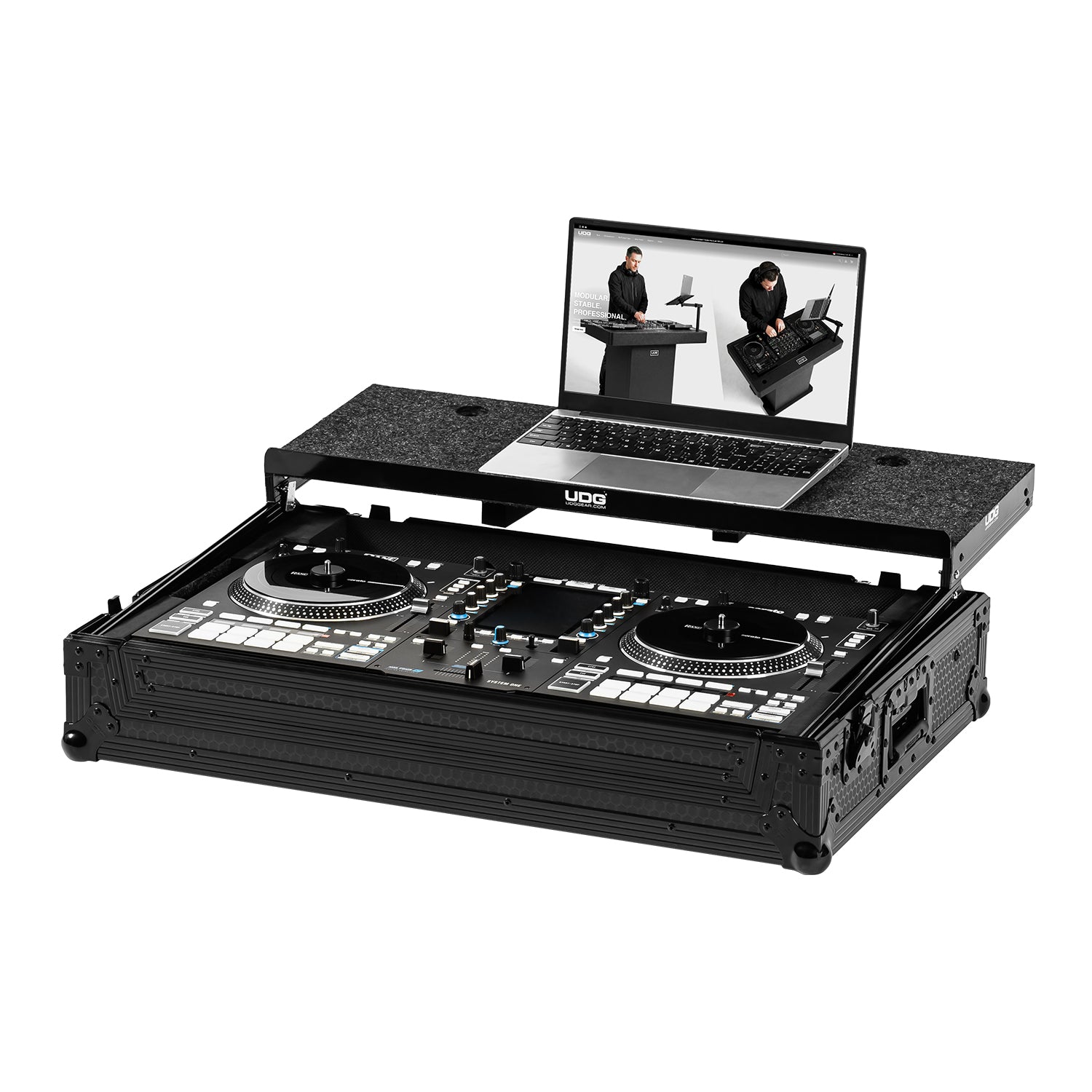 udg-ultimate-flight-case-rane-system-one-black-plus-controller-case-mit-laptop-a image 6