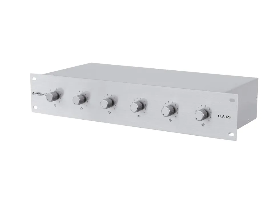 omnitronic-ela-6s-zonen-ls-regler-20w-silber-stereo-19-2he image 1