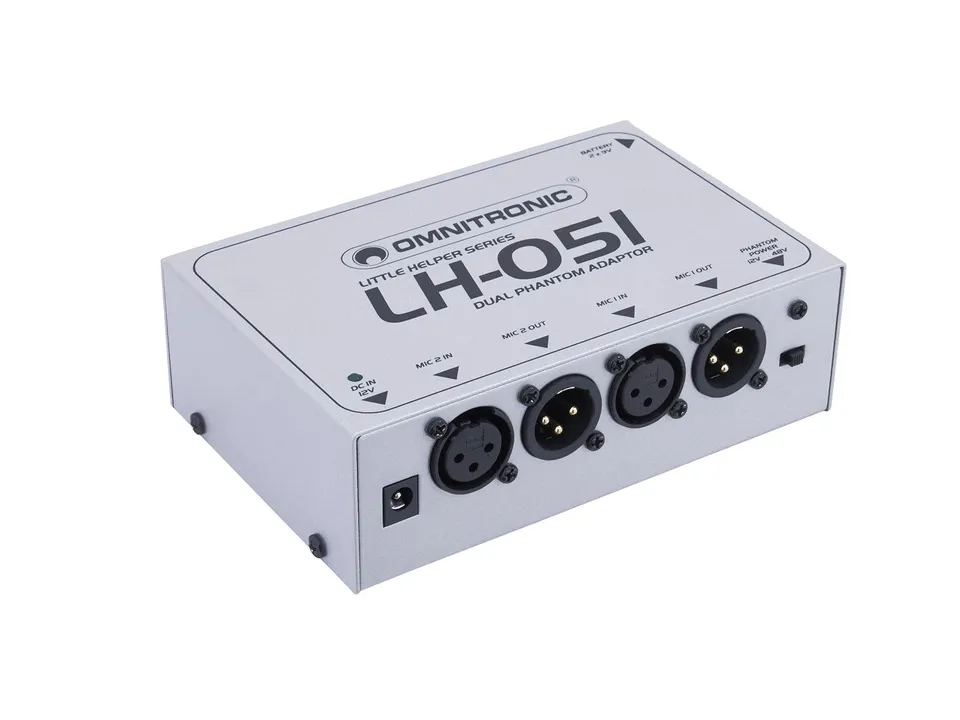 omnitronic-lh-051-dual-phantom-speiseadapter-12-48v-f-r-2-mikrofone image 1