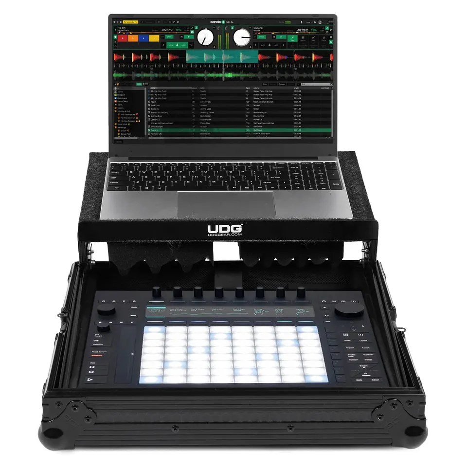 udg-ultimate-flight-case-f-r-ableton-push-3-black-plus-mit-laptop-shelf image 1