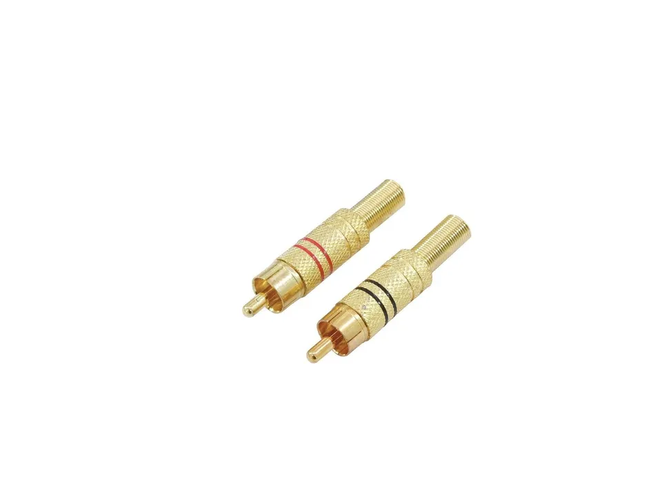 omnitronic-cinch-stecker-vergoldet-5-4-mm-rot-schwarz-2-st-ck image 1