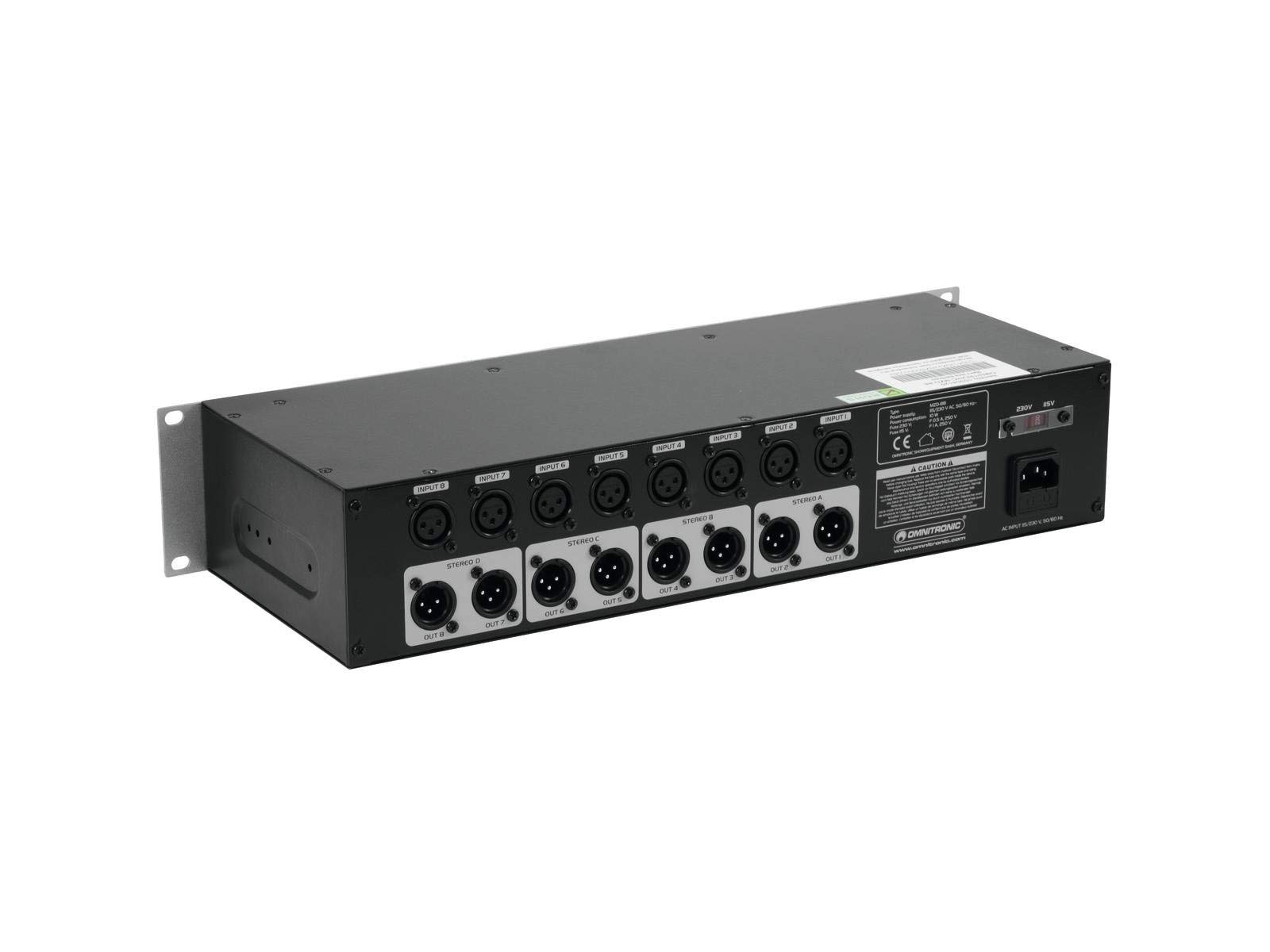 omnitronic-mzd-88-matrix-zonen-verteiler-8-kanal-mischer-8x8 image 5