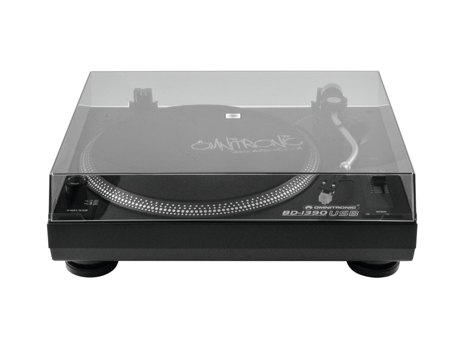 omnitronic-bd-1390-usb-plattenspieler-schwarz-riemenantrieb-dj-turntable-mit-usb image 3