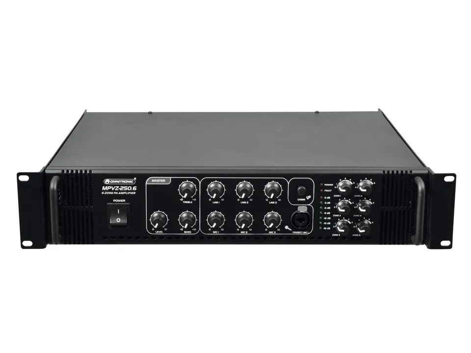 omnitronic-mpvz-250-6-mischverst-rker-6-zonen-ela-mono-250w-regelbar-mp-series image 1