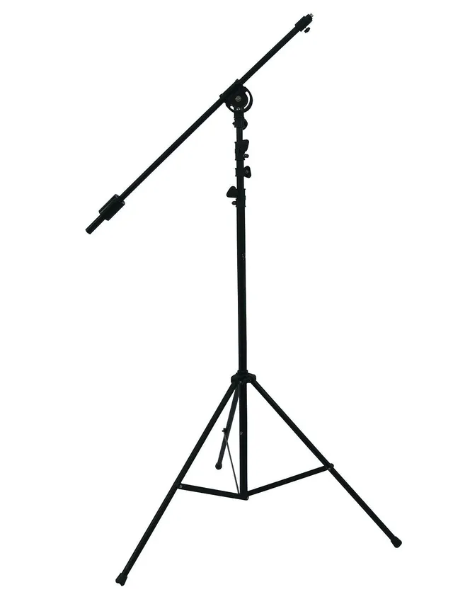omnitronic-overhead-mikrofonstativ-schwarz-bis-390-cm-mit-galgen image 1