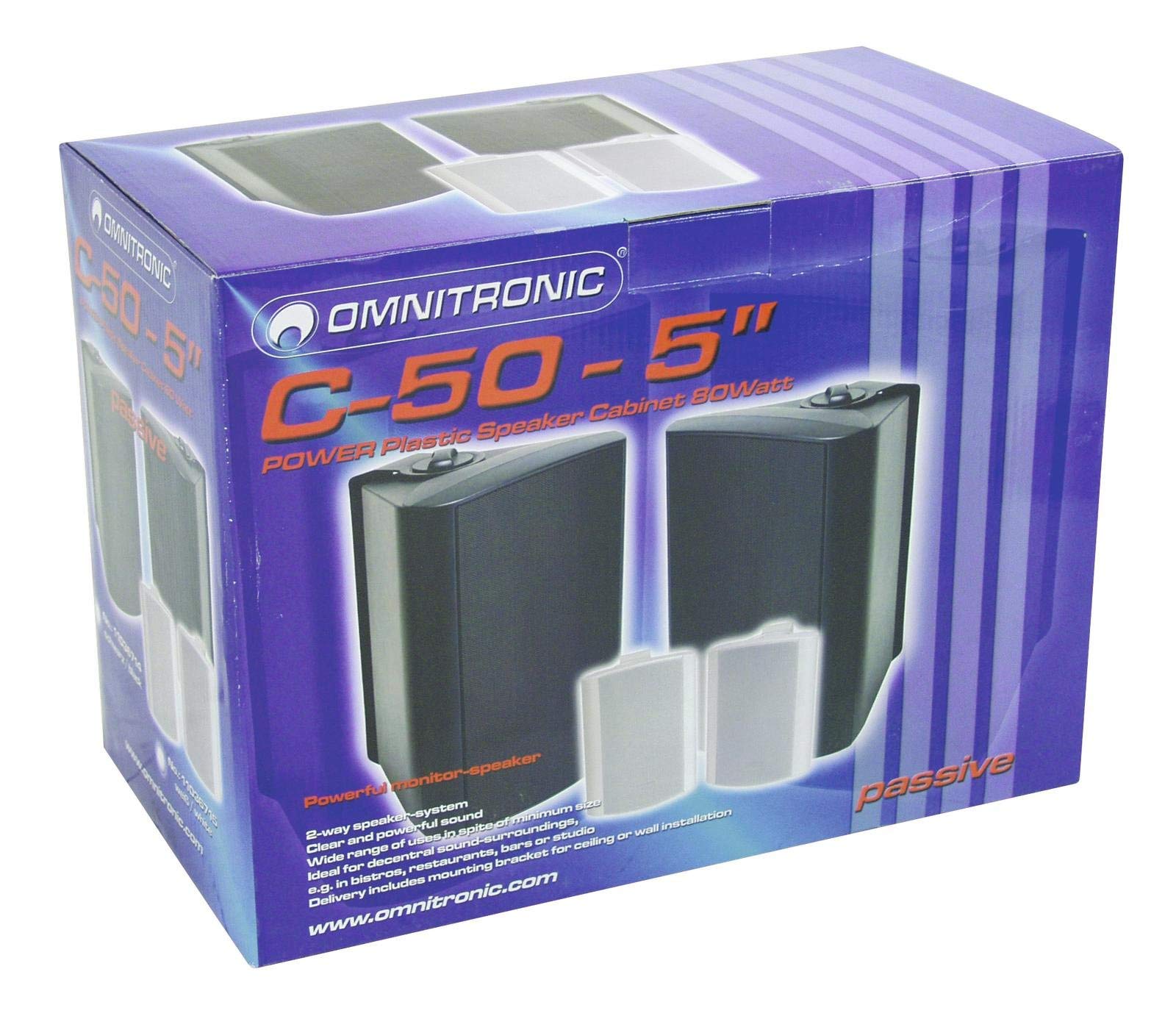 omnitronic-c-50-schwarz-2x-passives-2-wege-lautsprecherpaar-5-40-w-rms-mit-halte image 5