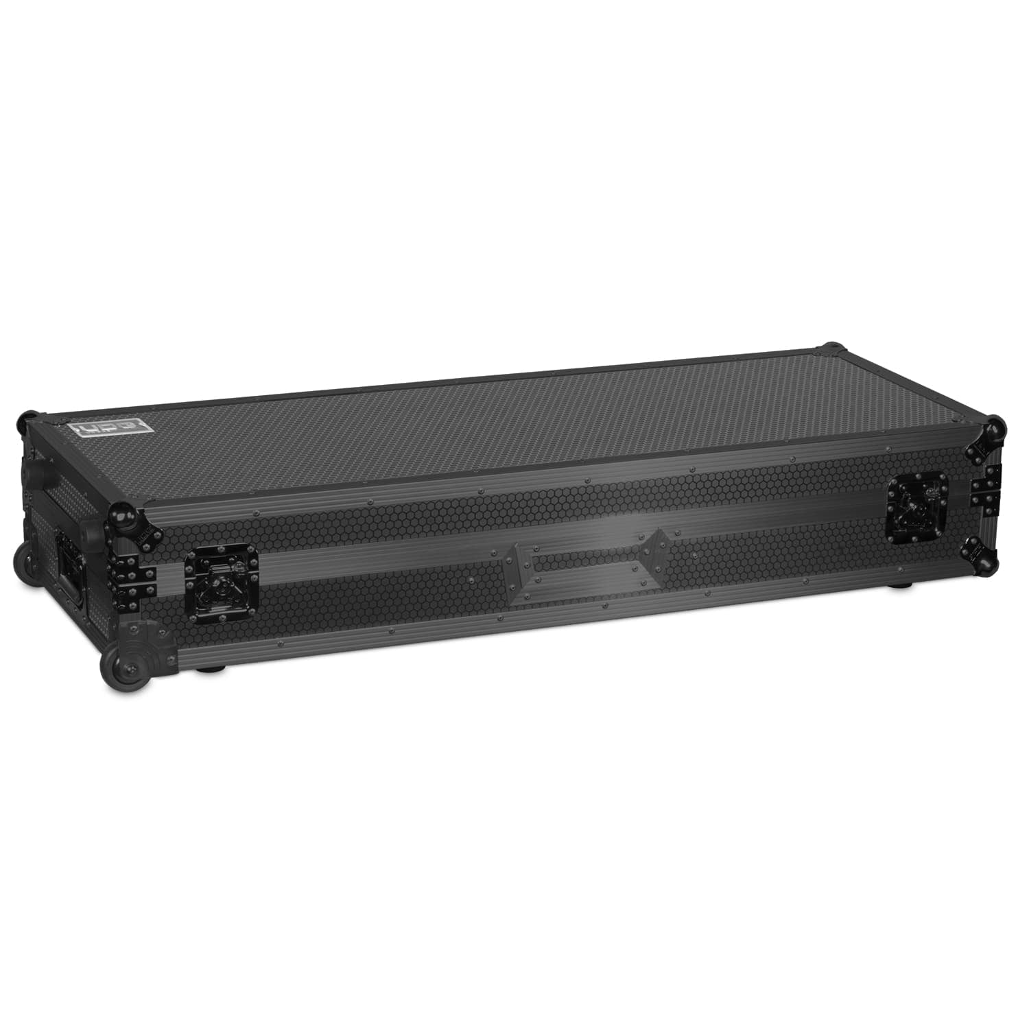 udg-ultimate-flight-case-set-plx9-sl1200-black-mk2-plus-laptop-shelf-wheels-turn image 6