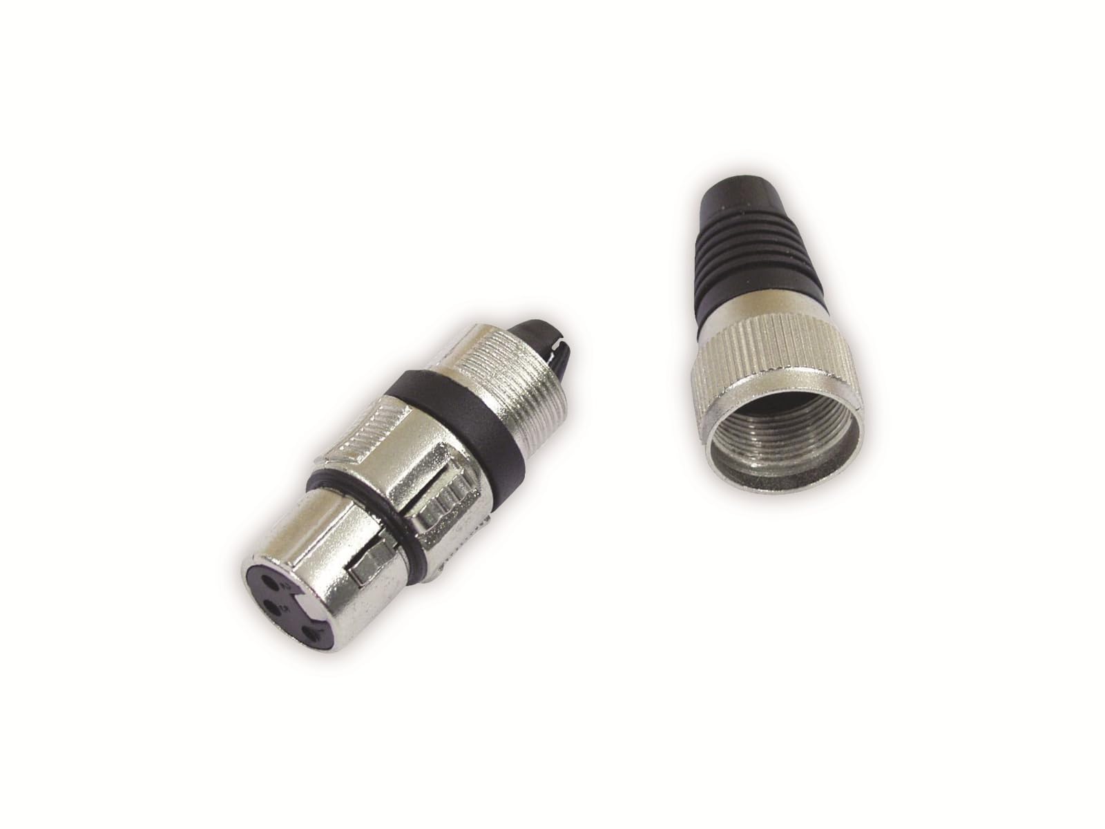 omnitronic-xlr-buchse-3-pol-schwarz-10x-metall-kupplung-set image 2