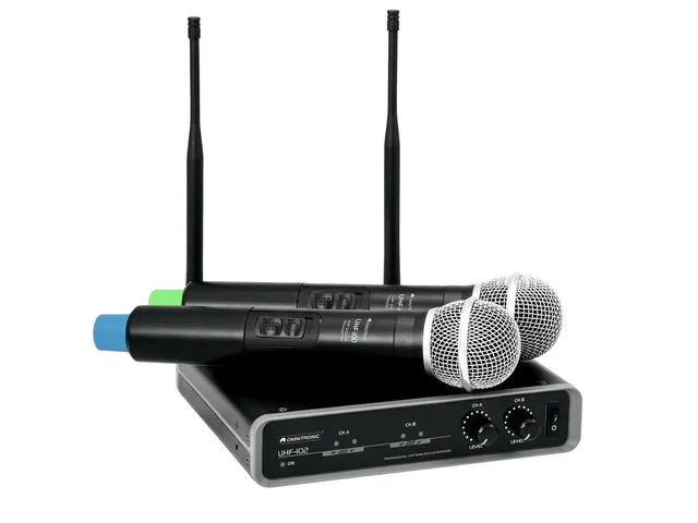 omnitronic-uhf-102-funkmikrofon-system-2-kanal-uhf-pll-mit-2-handmikrofonen image 1