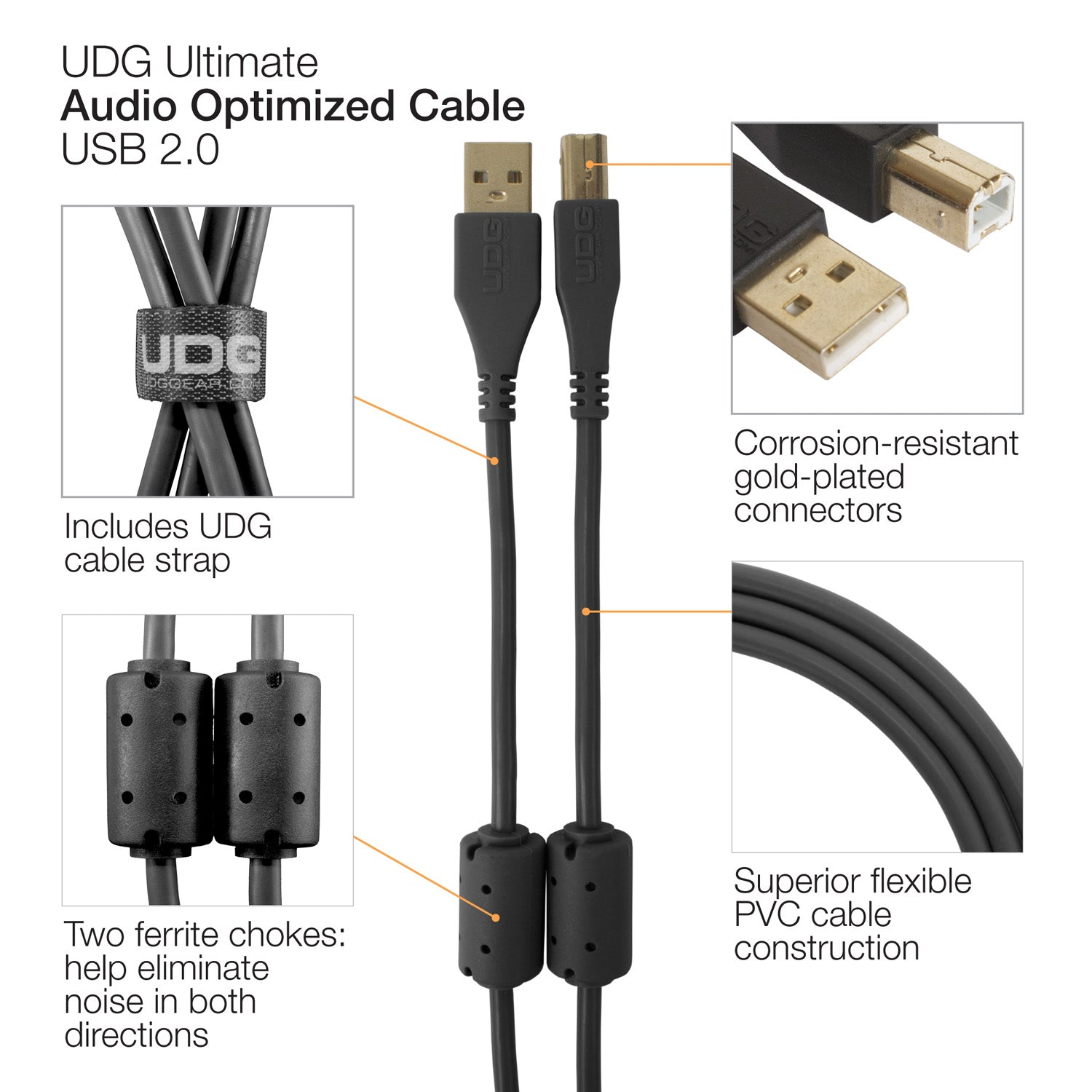 udg-ultimate-audio-kabel-usb-2-0-a-b-straight image 4
