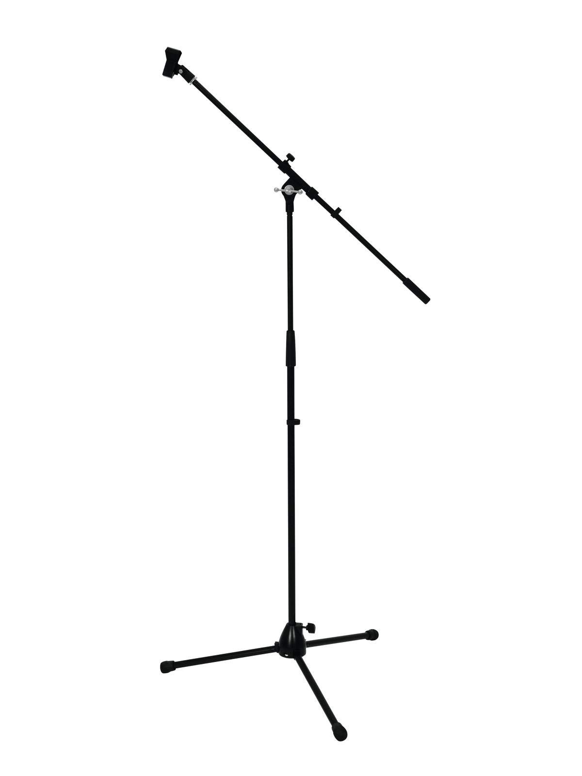 omnitronic-pro-mikrofonstativ-mit-galgen-schwarz-bis-220-cm image 1