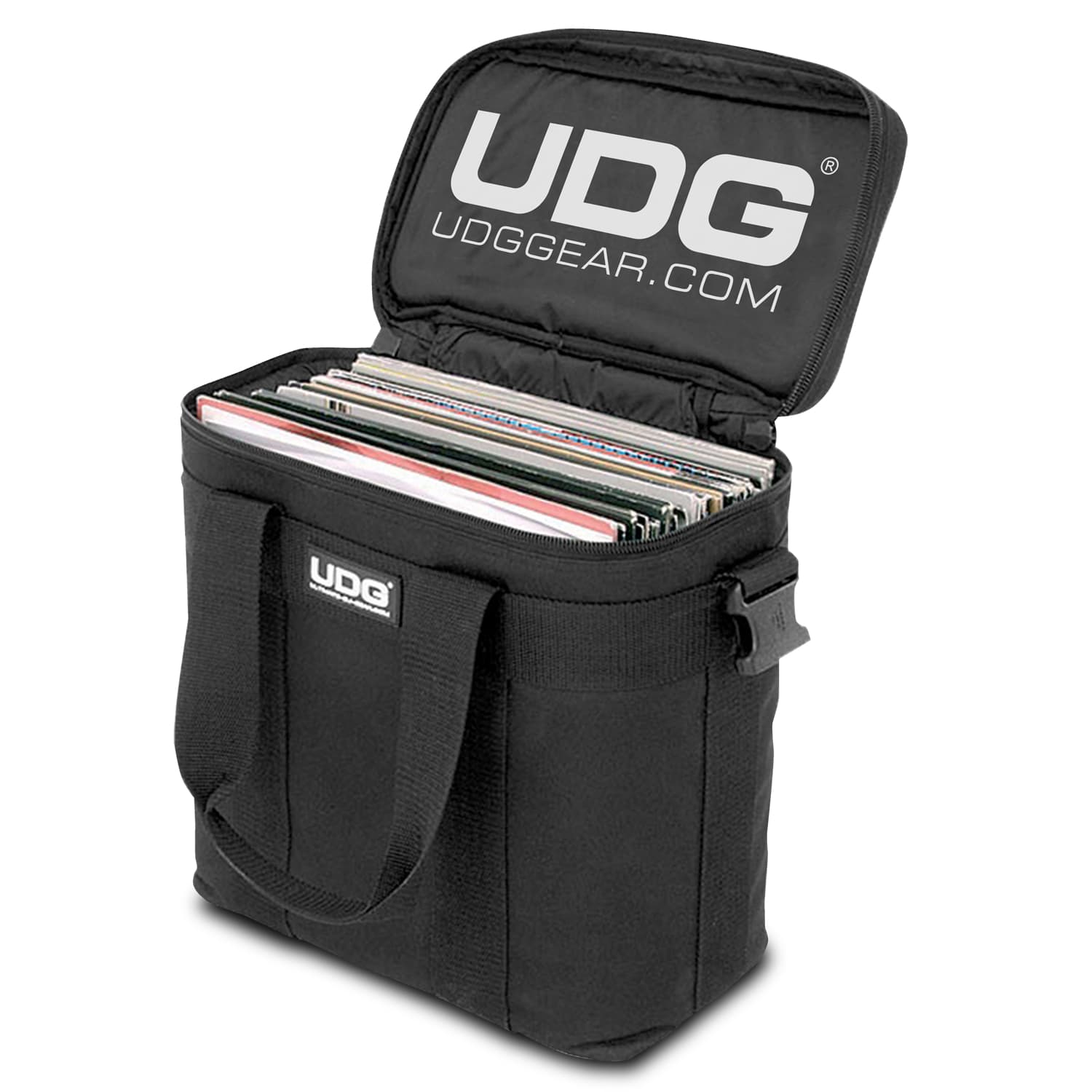udg-ultimate-starterbag-dj-tasche-schwarz-white-logo-f-r-ca-50-vinyl image 2