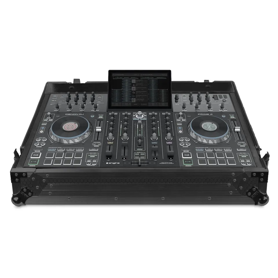 udg-ultimate-flight-case-denon-dj-prime-4-4-black-plus-wheels-dedicated-controll image 1