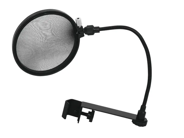 omnitronic-mikrofon-popfilter-schwarz-155mm-mit-schwanenhals-33cm image 1