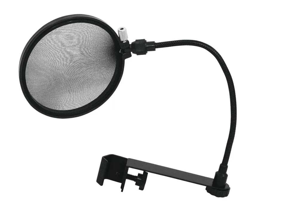 omnitronic-mikrofon-popfilter-schwarz-155mm-mit-schwanenhals-33cm image 1