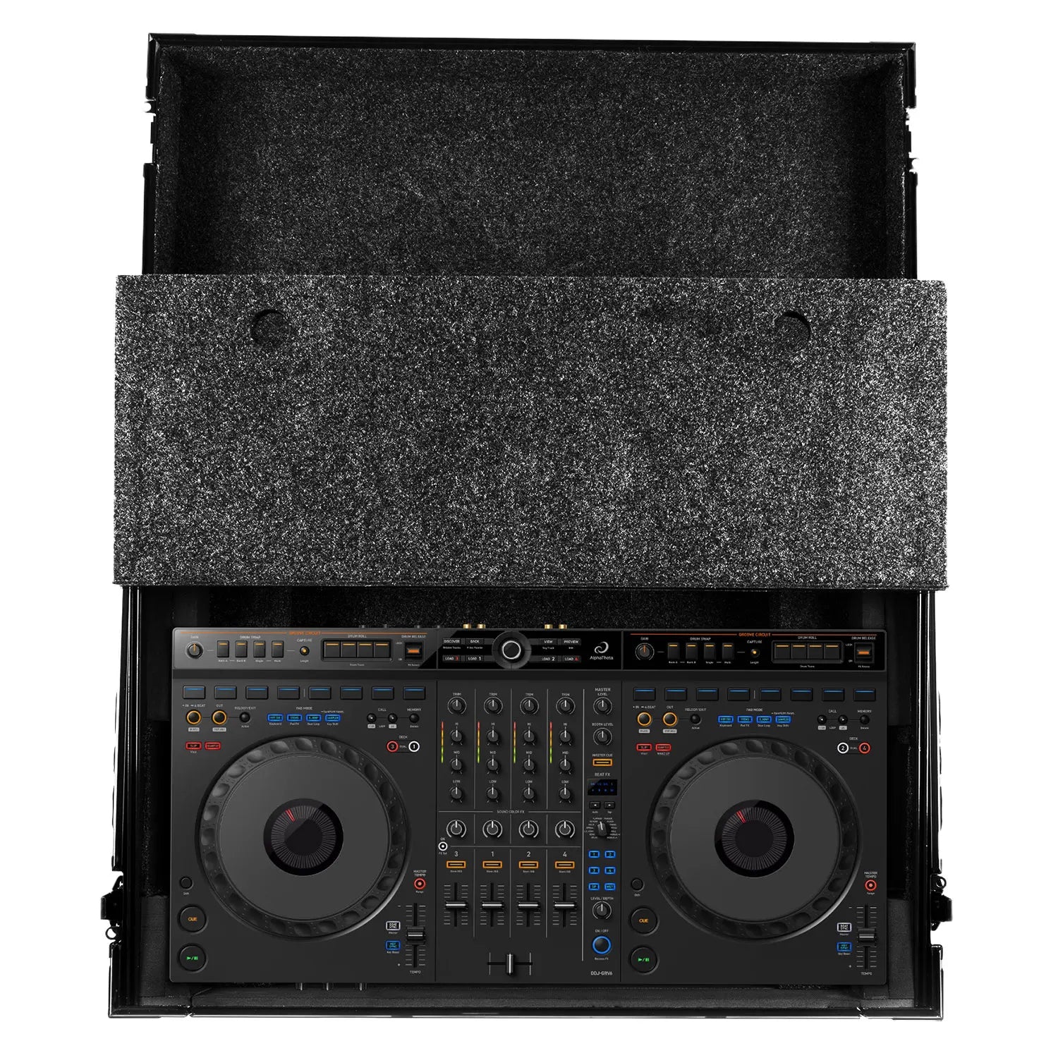 udg-ultimate-flight-case-alphatheta-ddj-grv6-schwarz-plus-mit-laptop-shelf-outle image 1