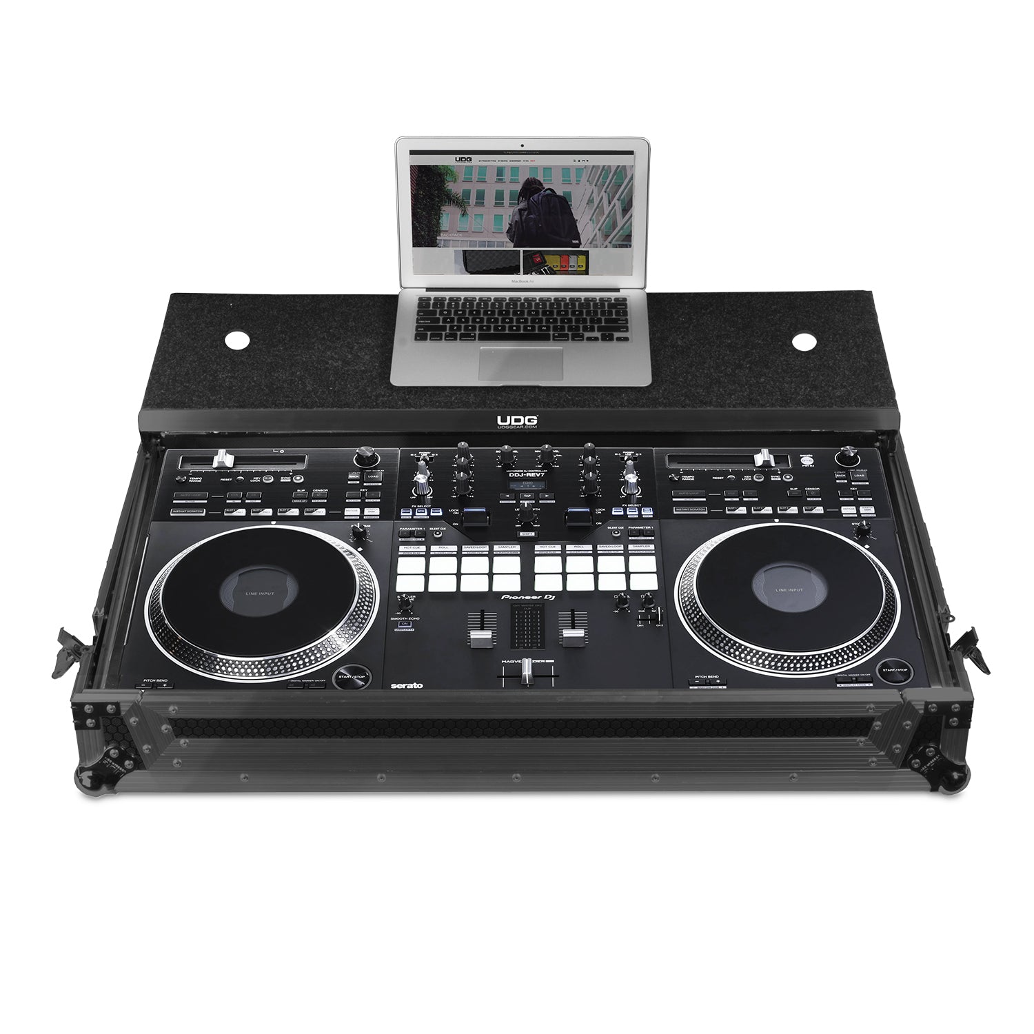 udg-ultimate-flight-case-f-r-pioneer-dj-ddj-rev7-black-plus-mit-laptopablage-rol image 1
