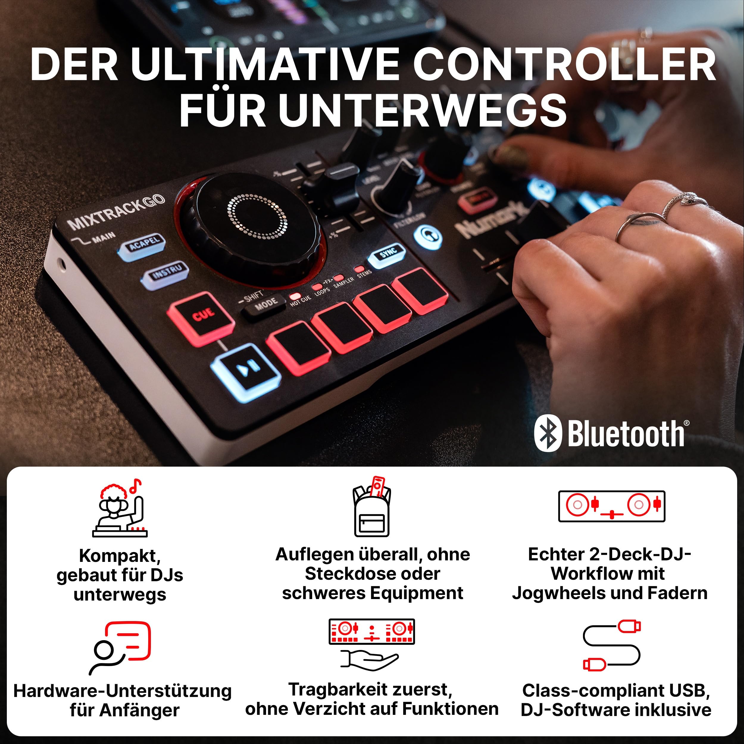 numark-mixtrack-go-kompakter-bluetooth-dj-controller-mit-stems-control-und-jogwh image 2