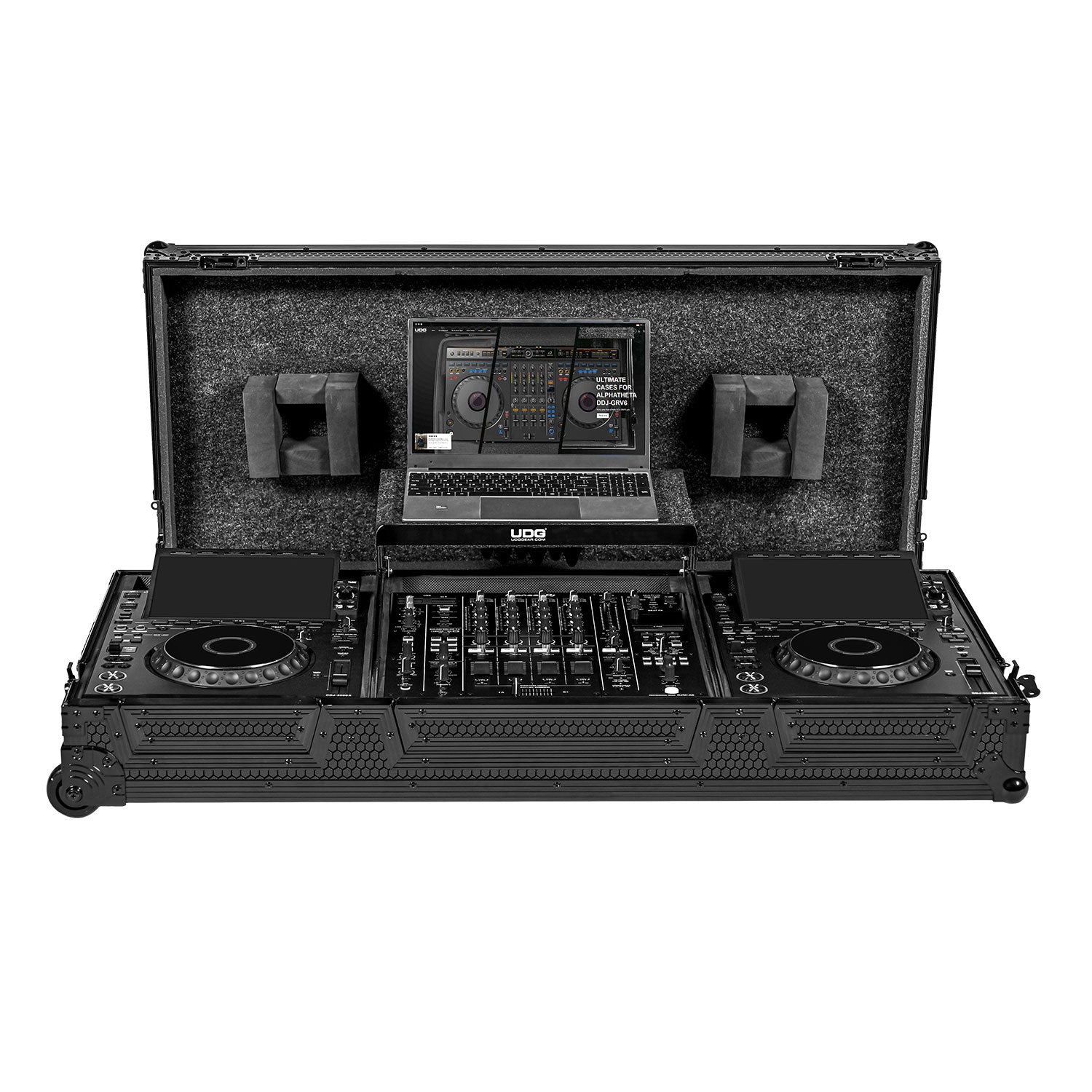 udg-ultimate-flight-case-set-alphatheta-cdj-3000x-pioneer-dj-djm-a9-black-plus-l image 1