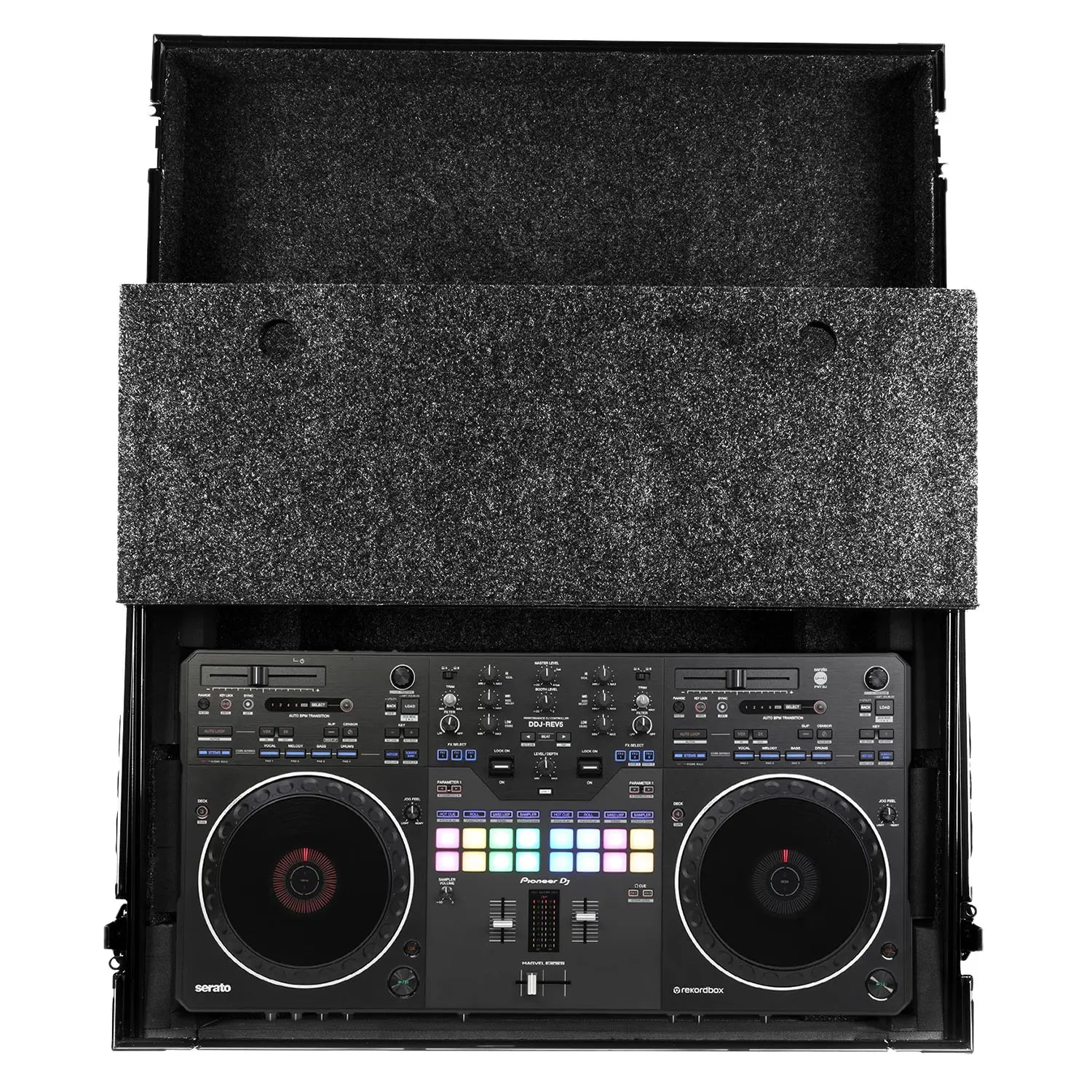 udg-ultimate-flight-case-pioneer-dj-ddj-rev5-black-plus-mit-laptop-shelf image 3
