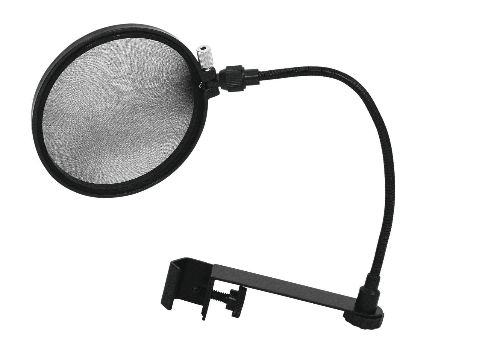 omnitronic-mikrofon-popfilter-schwarz-155mm-mit-schwanenhals-33cm image 1