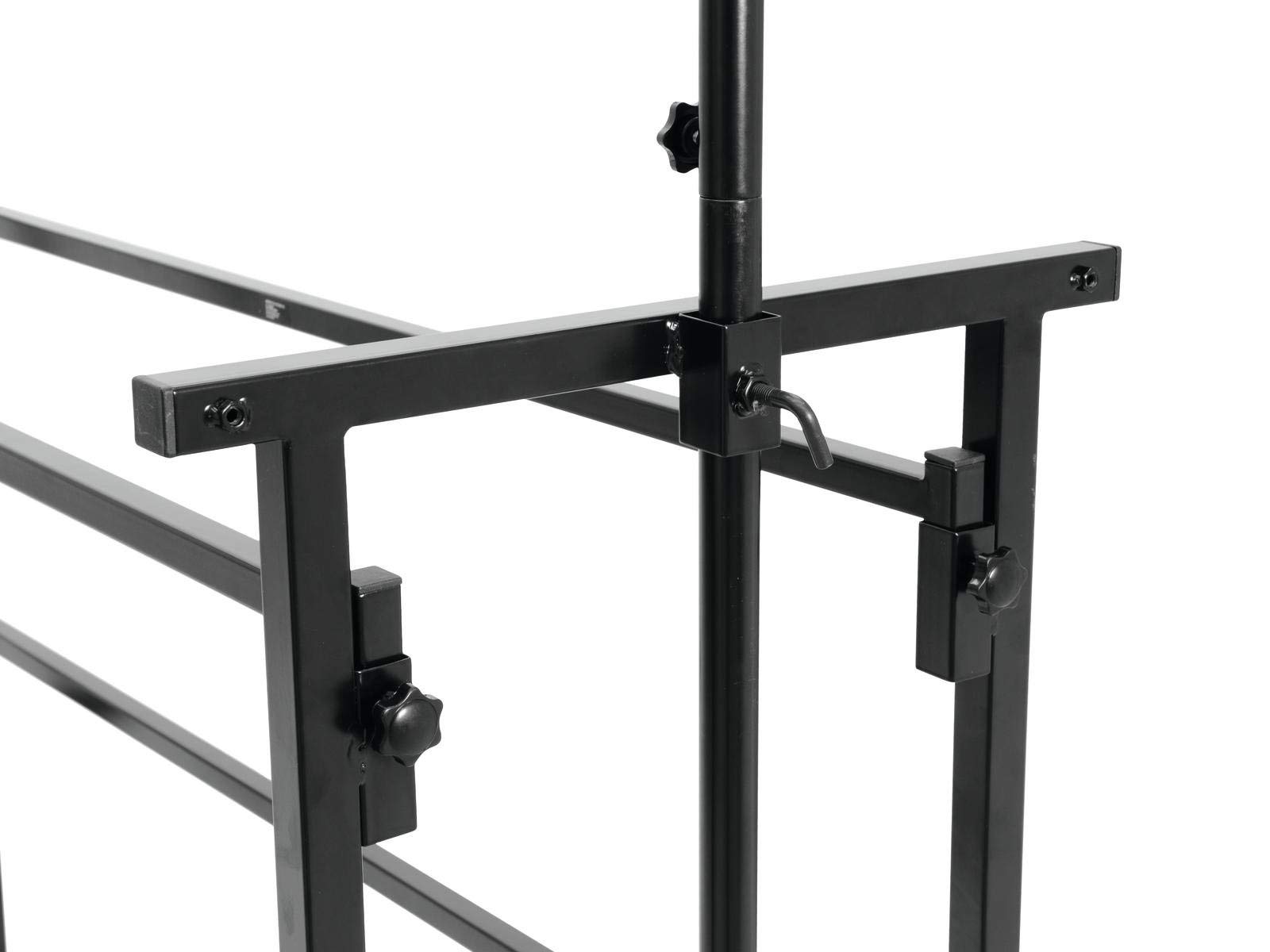 omnitronic-mobile-dj-stand-xl-dj-tisch-aus-stahlrohr-mit-lichttraverse image 4