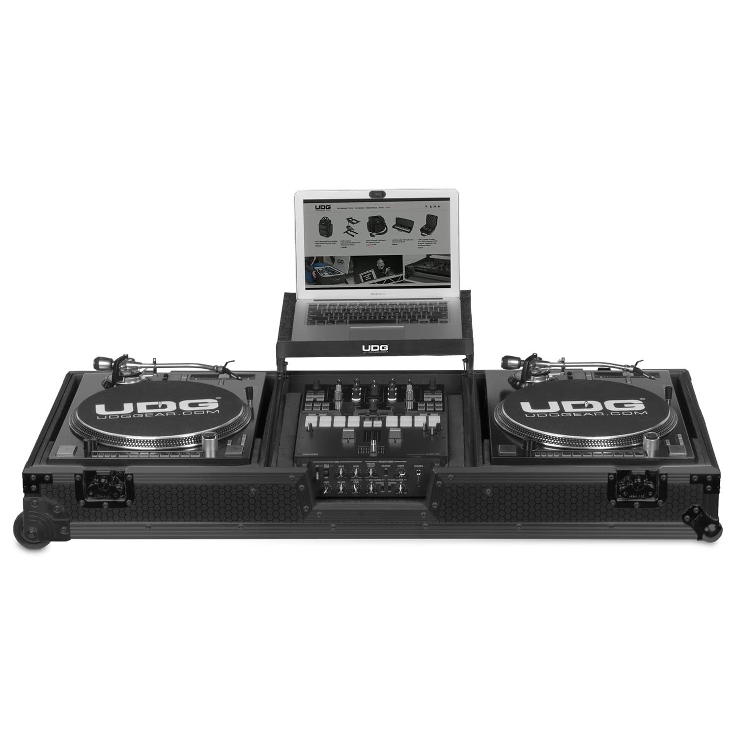 udg-ultimate-flight-case-set-turntable-battle-10-12-mixer-black-plus-mit-laptopa image 1
