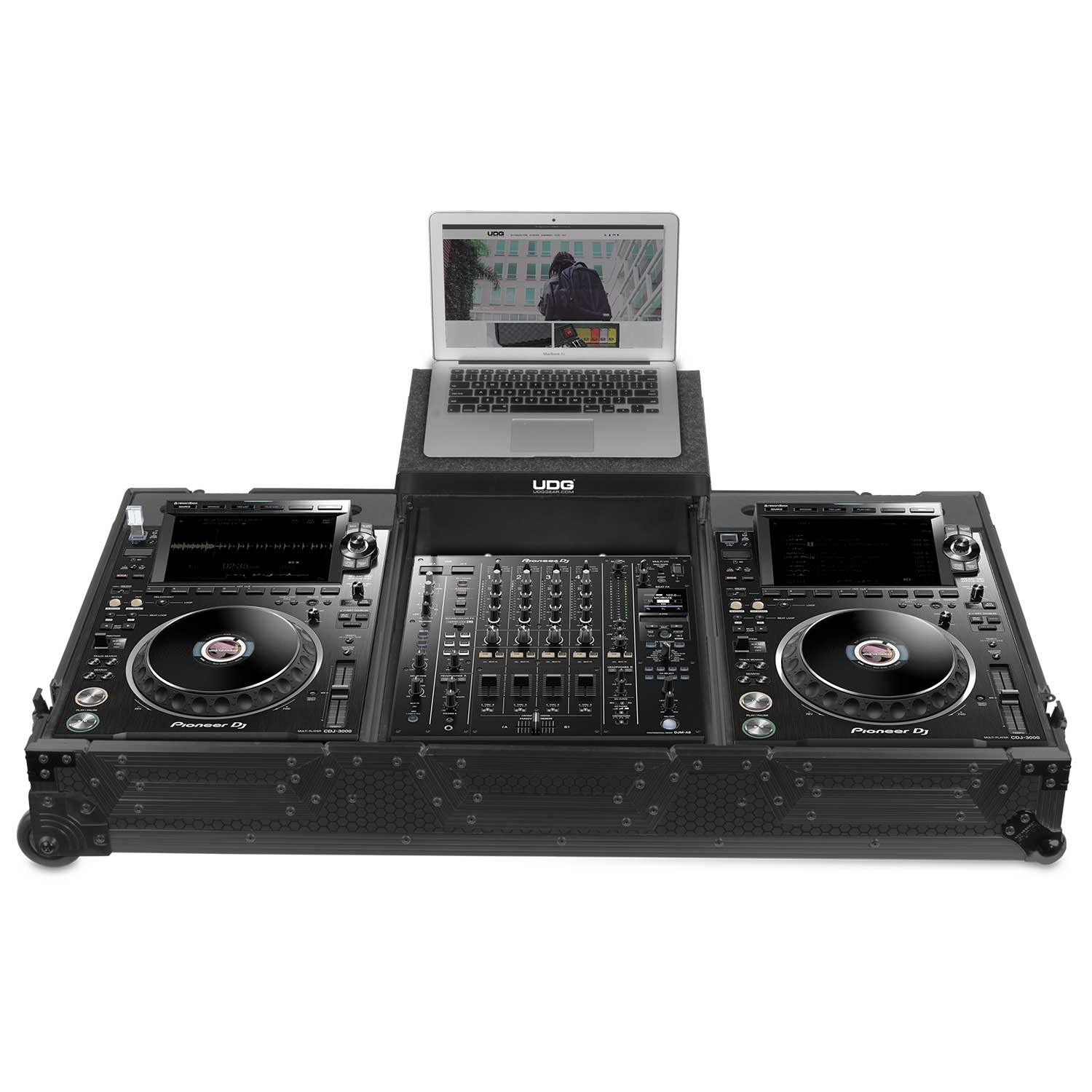 udg-ultimate-flight-case-set-f-r-pioneer-dj-cdj-3000-djm-a9-black-plus-mit-lapto image 1
