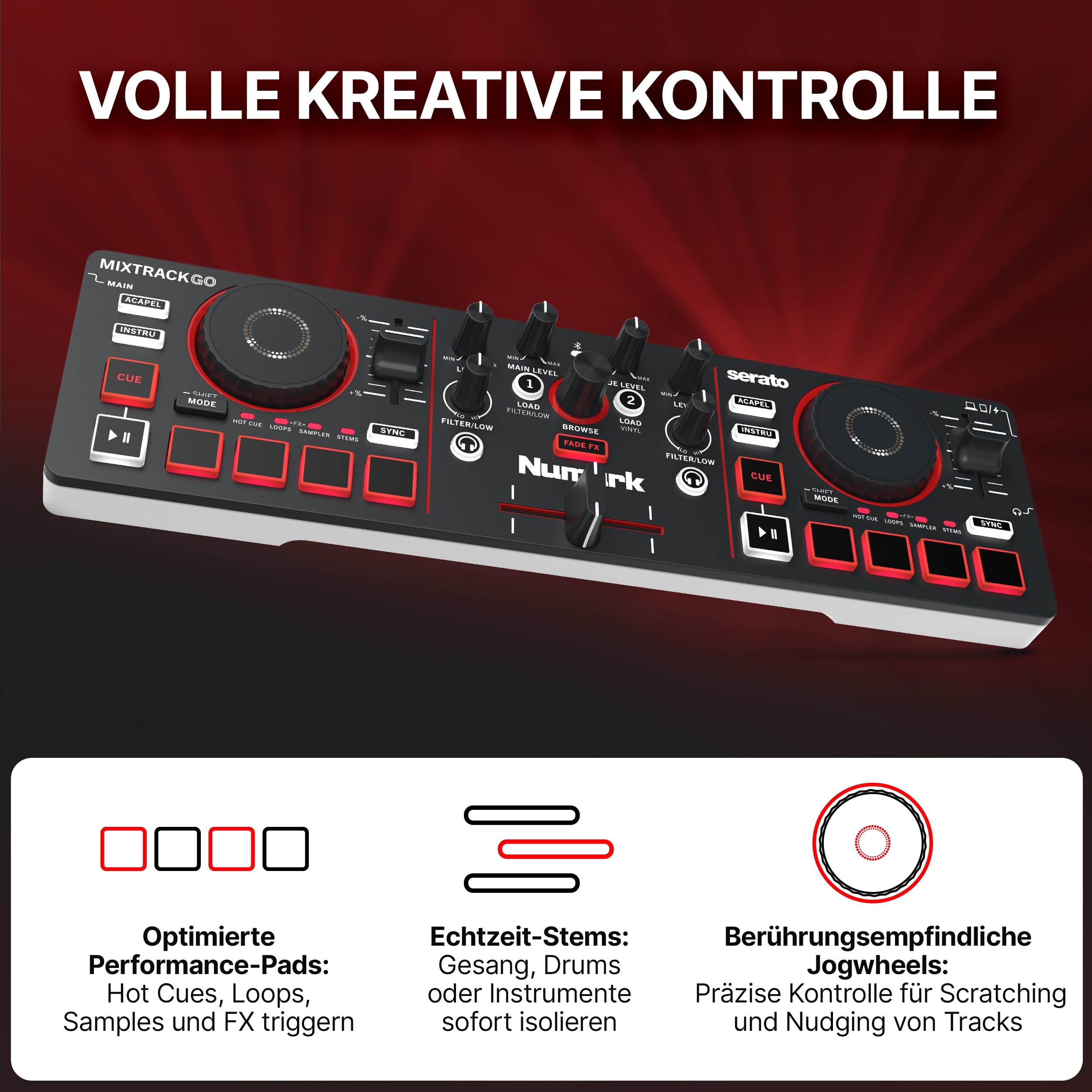 numark-mixtrack-go-kompakter-bluetooth-dj-controller-mit-stems-control-und-jogwh image 5