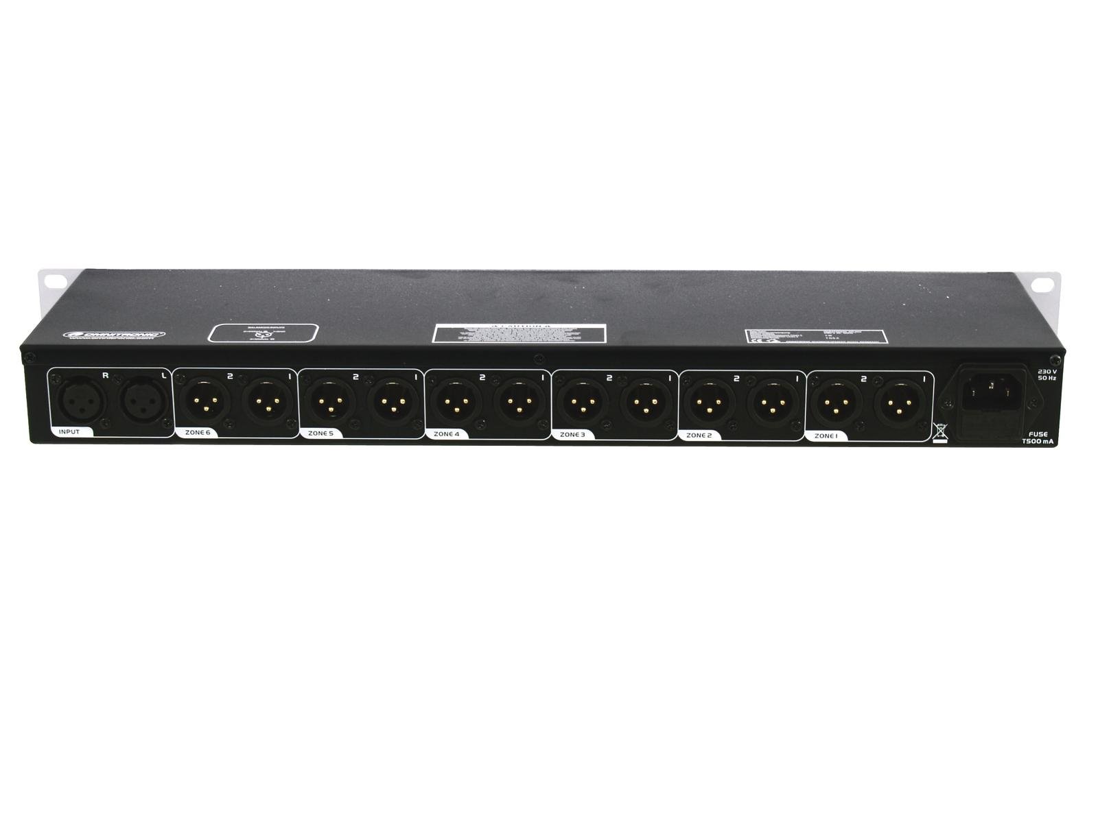 omnitronic-zd-160-zonen-verteiler-1x6-stereo image 2