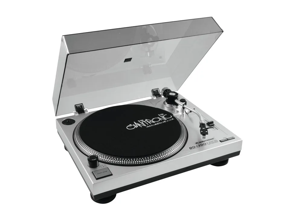 omnitronic-bd-1380-usb-dj-plattenspieler-silber-mit-phono-vorverst-rker image 1