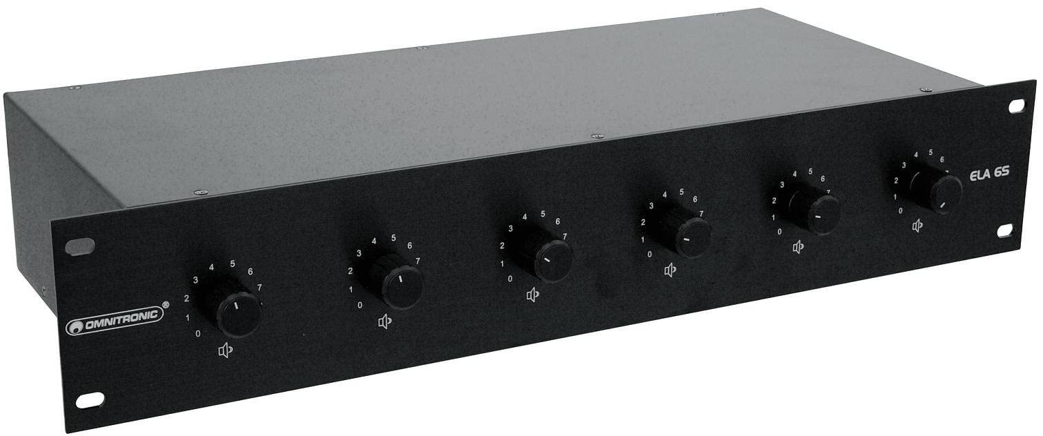 omnitronic-ela-6s-zonen-ls-regler-20w-sw-6-fach-stereo-rackregler-4-ohm image 2