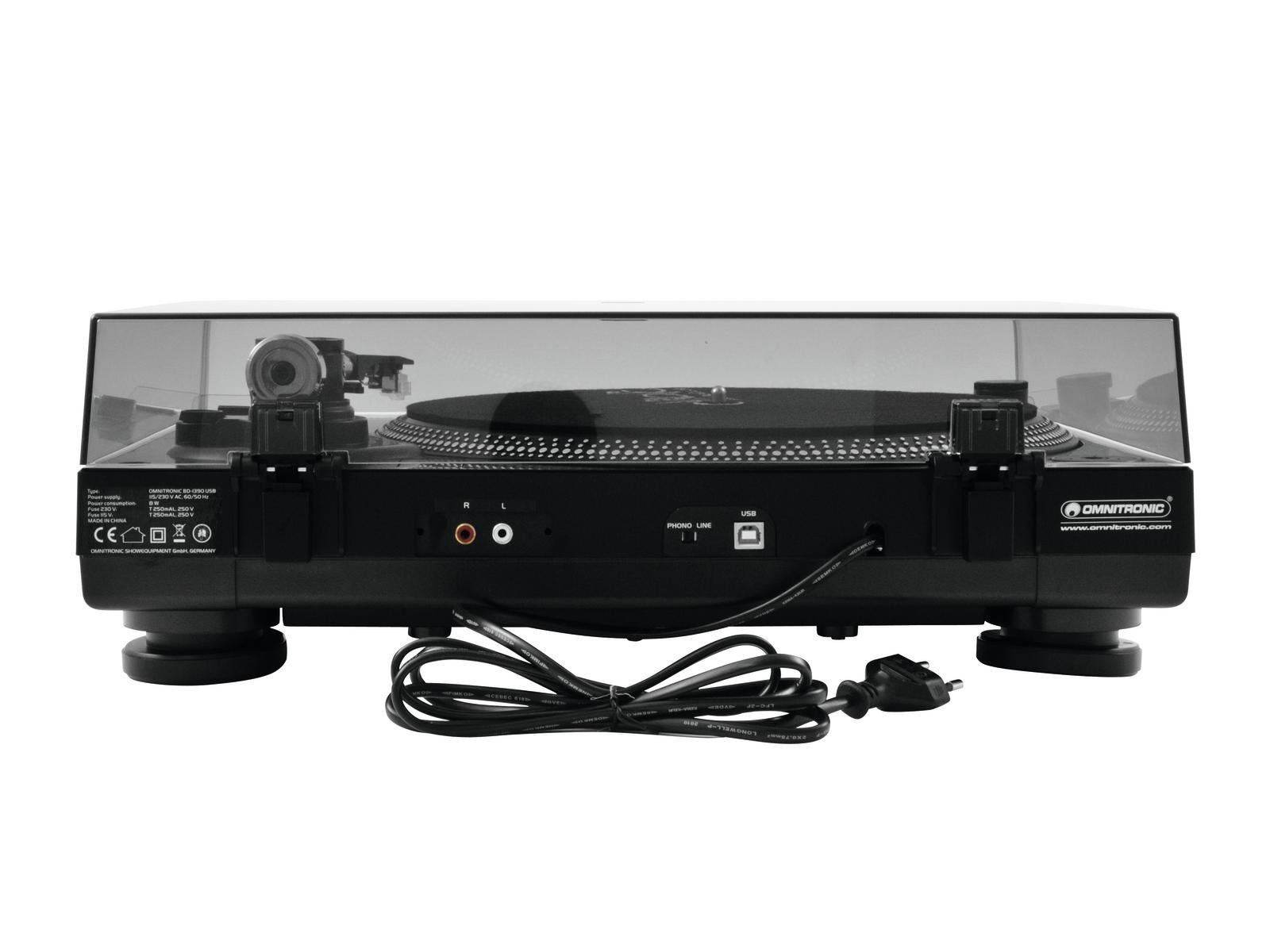 omnitronic-bd-1390-usb-plattenspieler-schwarz-riemenantrieb-dj-turntable-mit-usb image 6