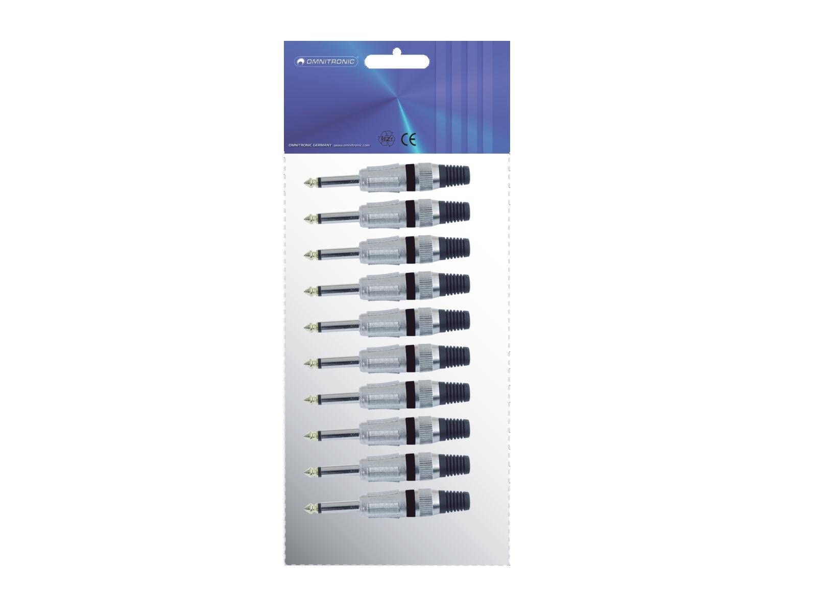 omnitronic-klinkenstecker-6-3-mm-mono-road-10x-metall image 3