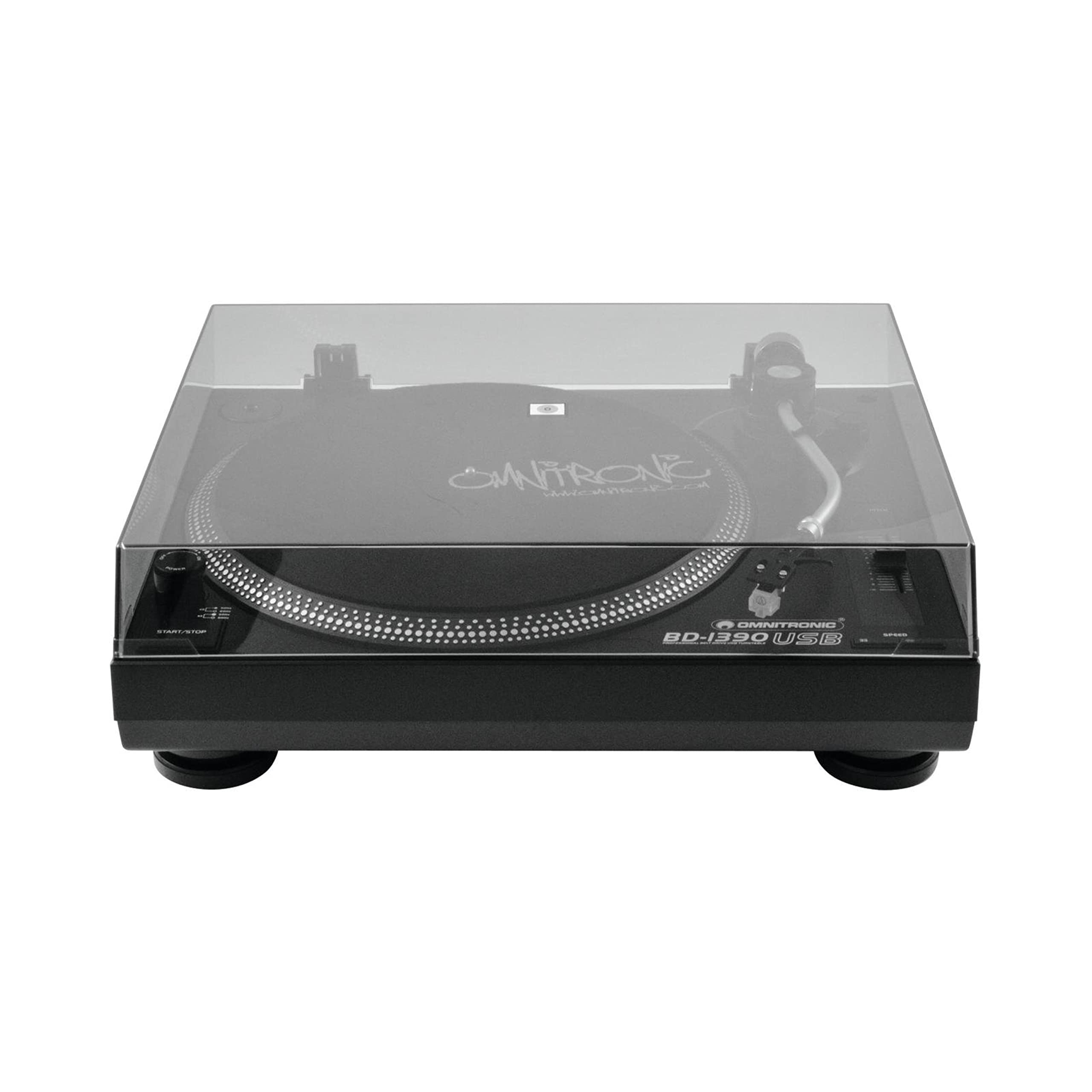 omnitronic-bd-1390-usb-plattenspieler-schwarz-riemenantrieb-dj-turntable-mit-usb image 4