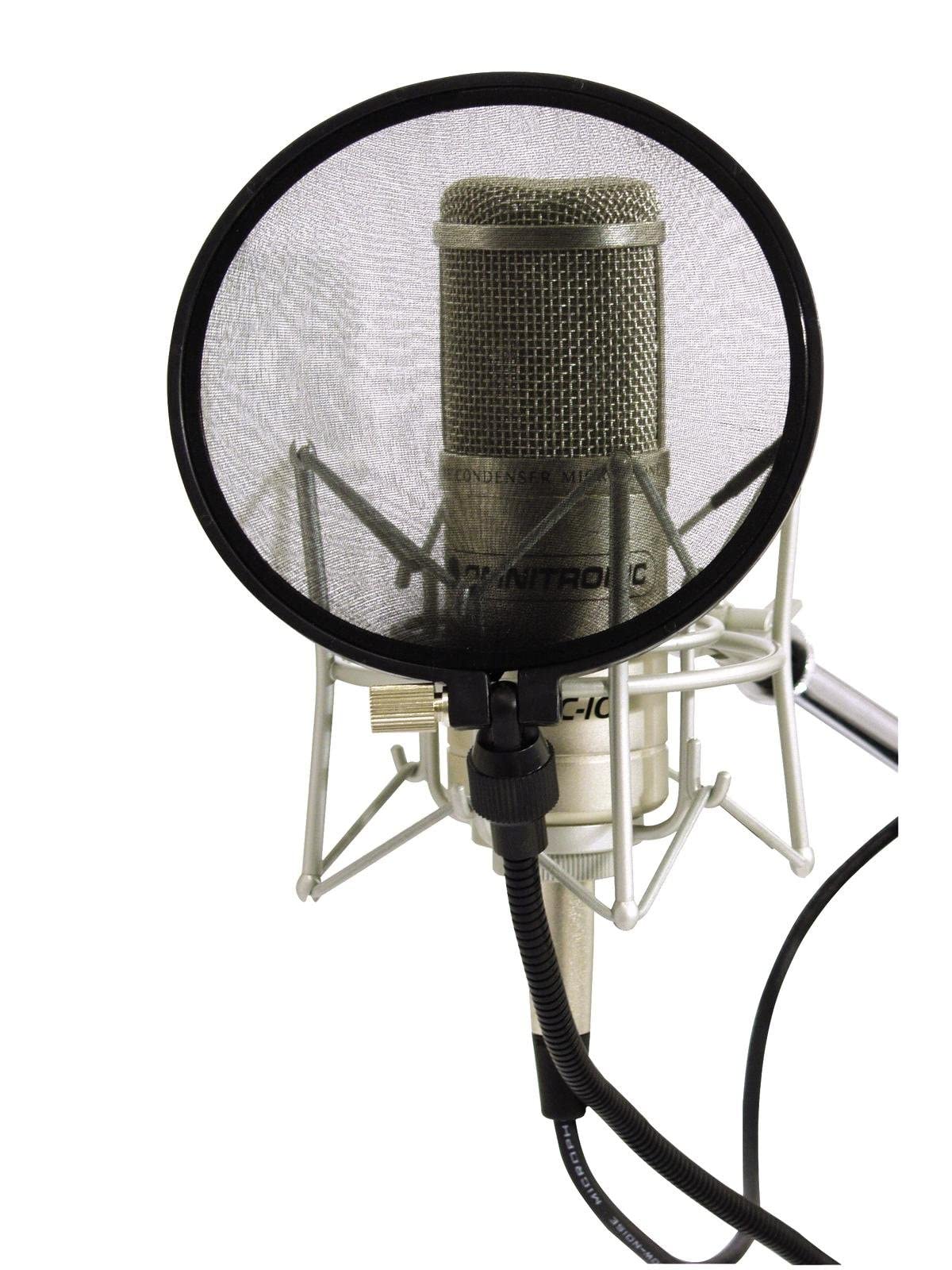 omnitronic-mikrofon-popfilter-schwarz-155mm-mit-schwanenhals-33cm image 2