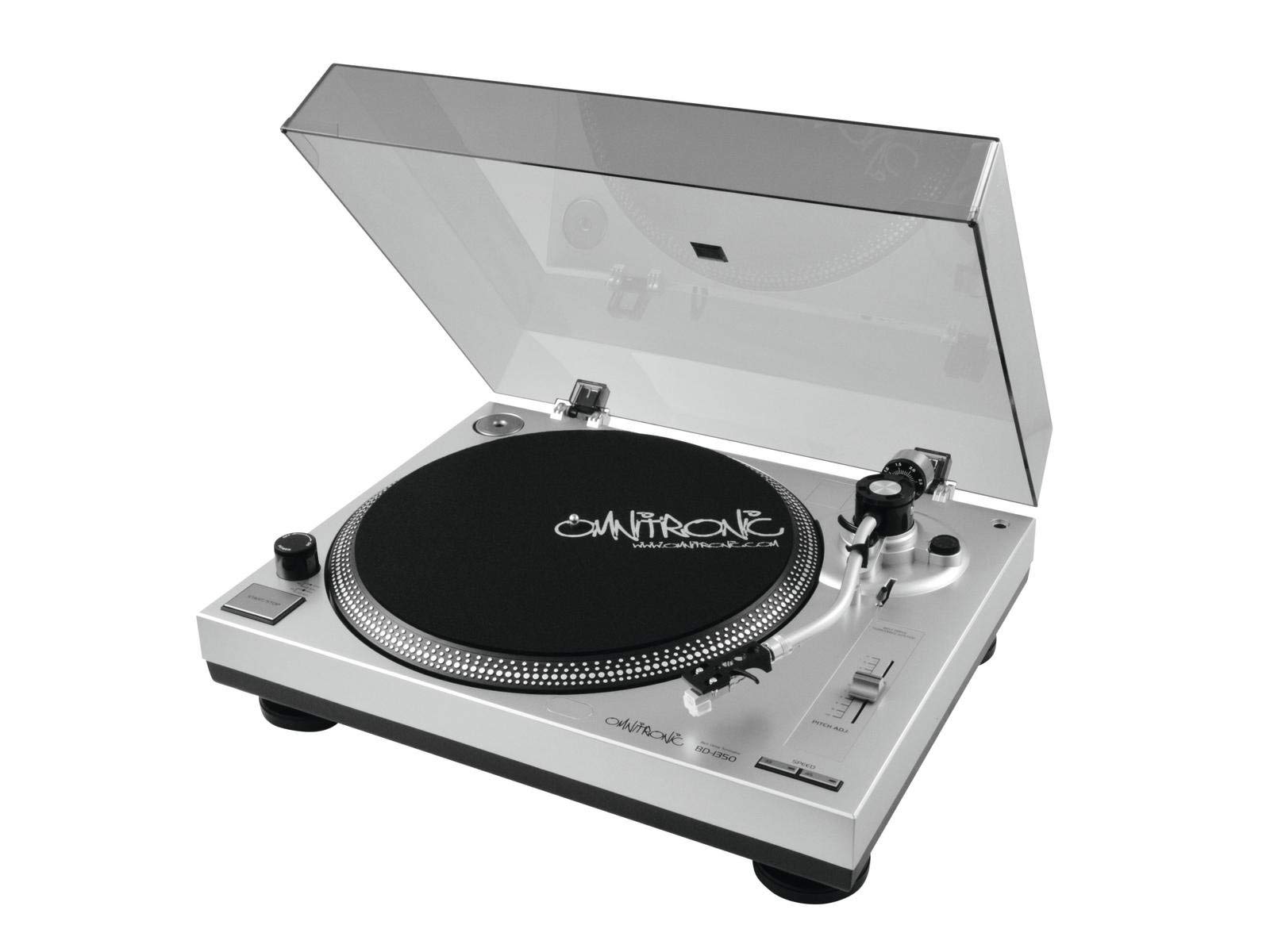 omnitronic-bd-1350-dj-plattenspieler-silber-riemenantrieb-mit-tonabnehmer-und-st image 3