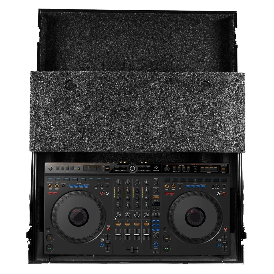 udg-ultimate-flight-case-alphatheta-ddj-grv6-black-plus-mit-laptop-shelf image 1