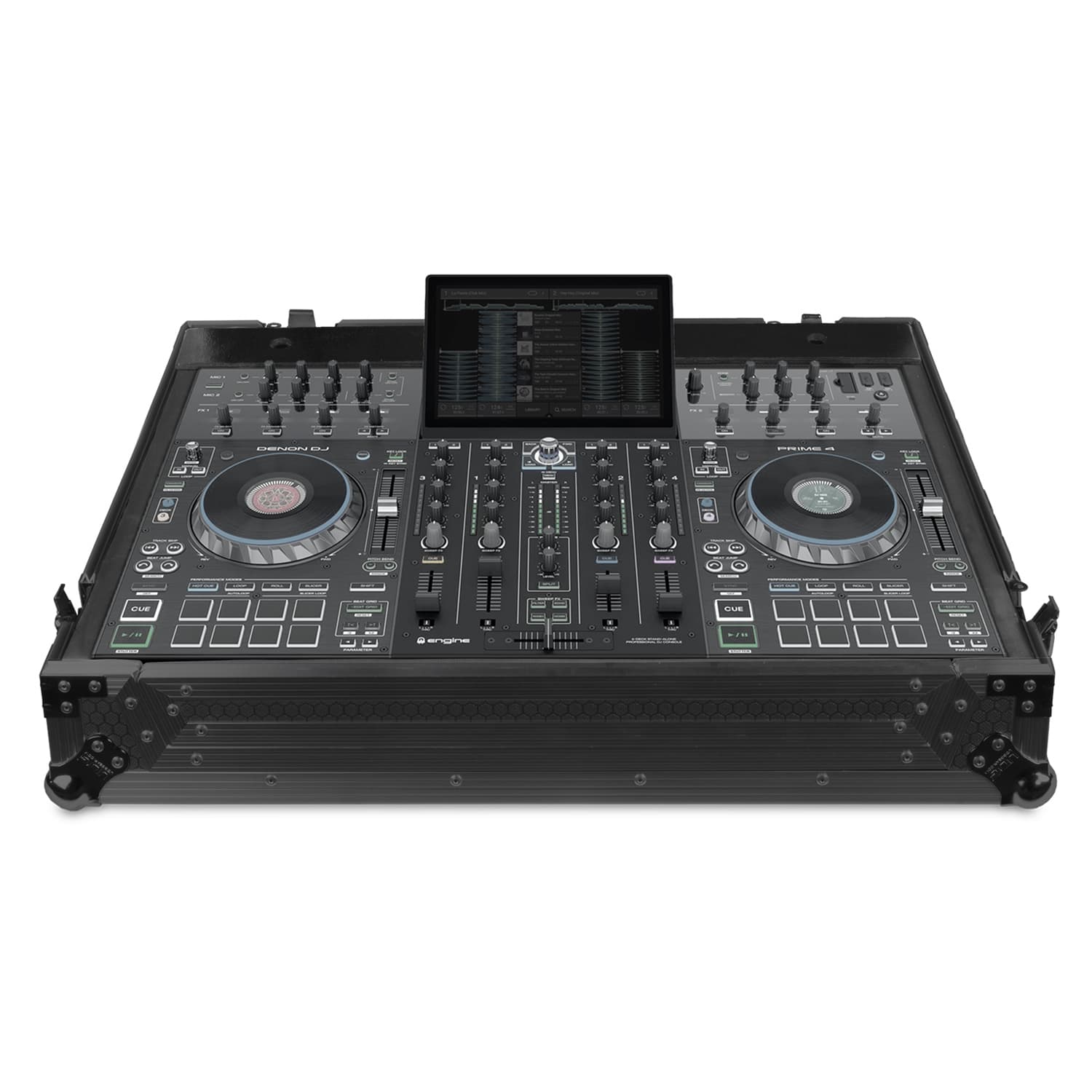 udg-ultimate-flight-case-denon-dj-prime-4-4-black-plus-wheels-dedicated-controll image 1