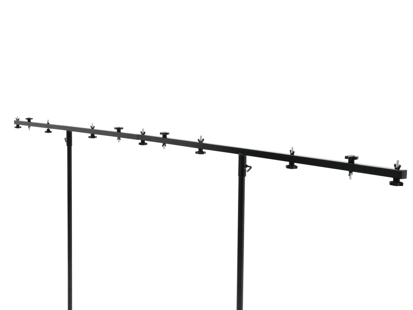 omnitronic-mobile-dj-stand-xl-dj-tisch-aus-stahlrohr-mit-lichttraverse image 2