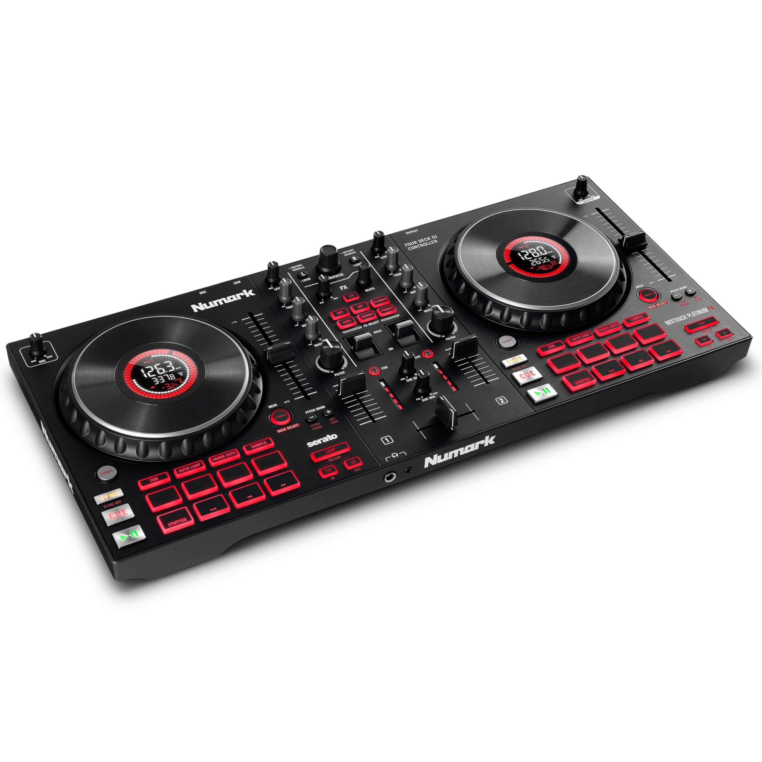 numark-mixtrack-platinum-fx-4-deck-dj-controller-mit-jogwheel-displays image 1