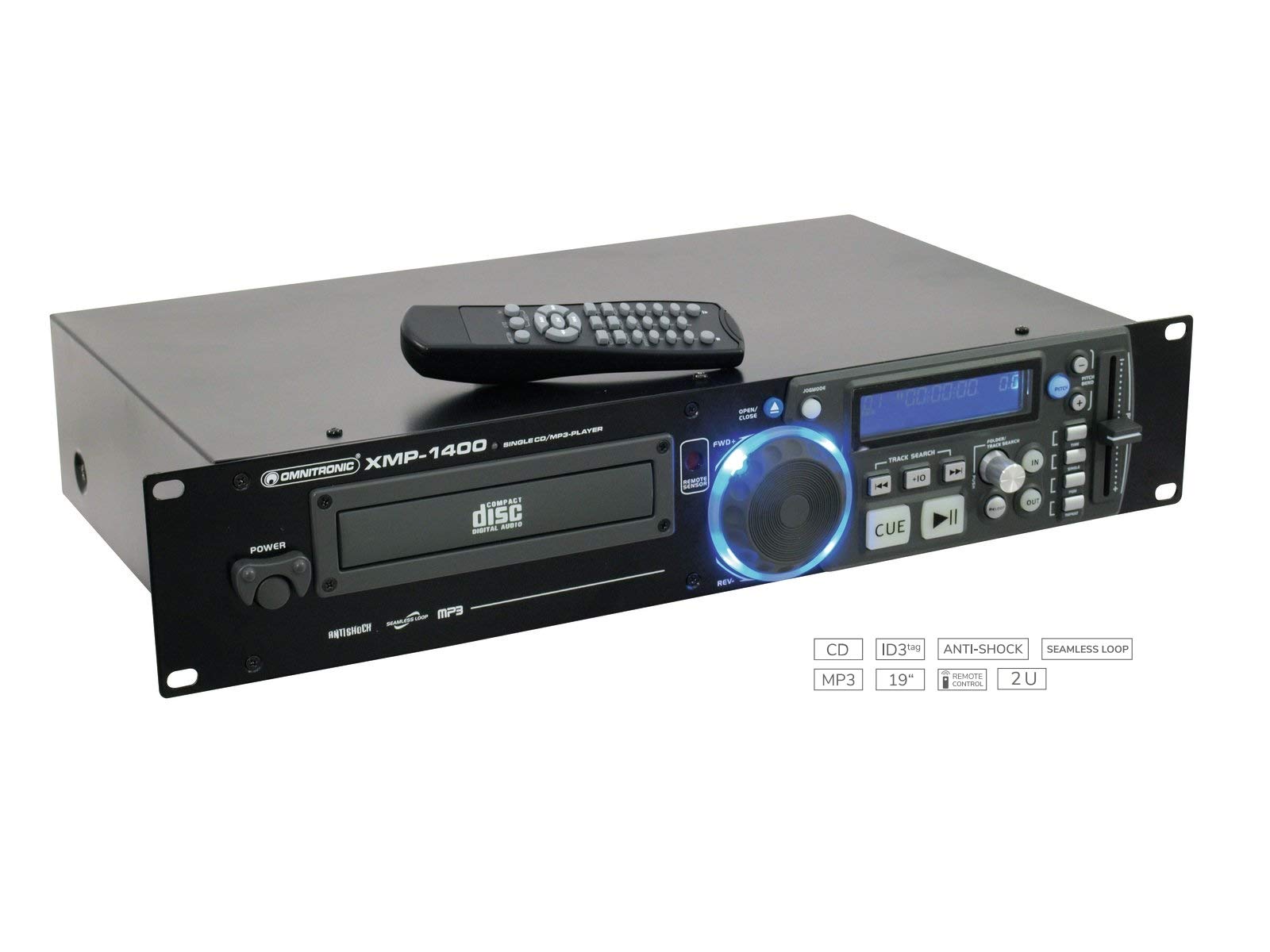 omnitronic-xmp-1400-cd-mp3-player-mit-ir-fernbedienung image 1
