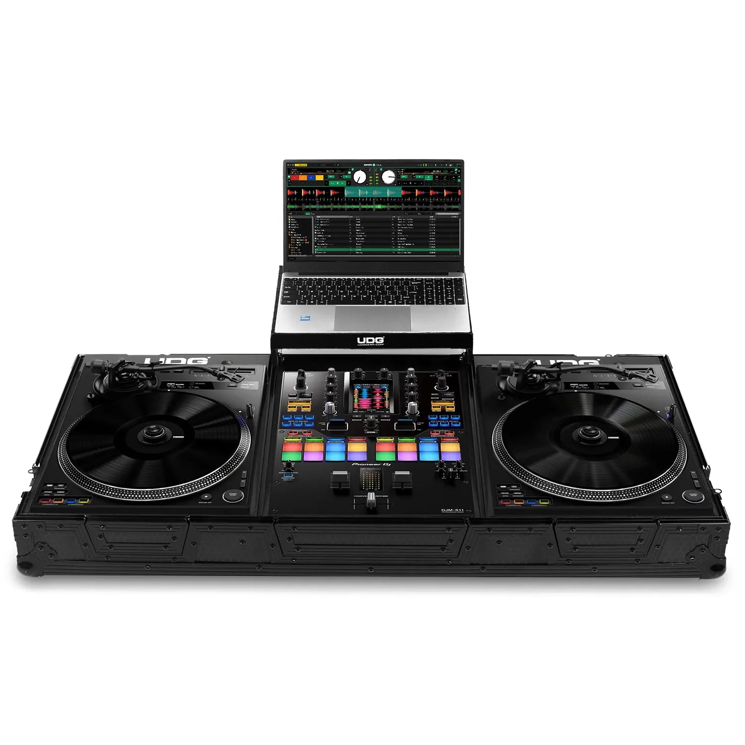 udg-ultimate-flightcase-set-pioneer-dj-plx-crss12-10-12-mixer-black-plus-laptop- image 1