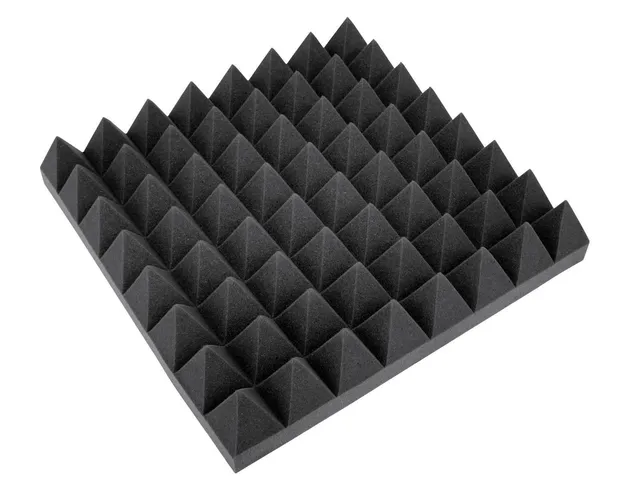 omnitronic-akustikschaumstoff-pyramide-100mm-50x50cm-b1 image 1